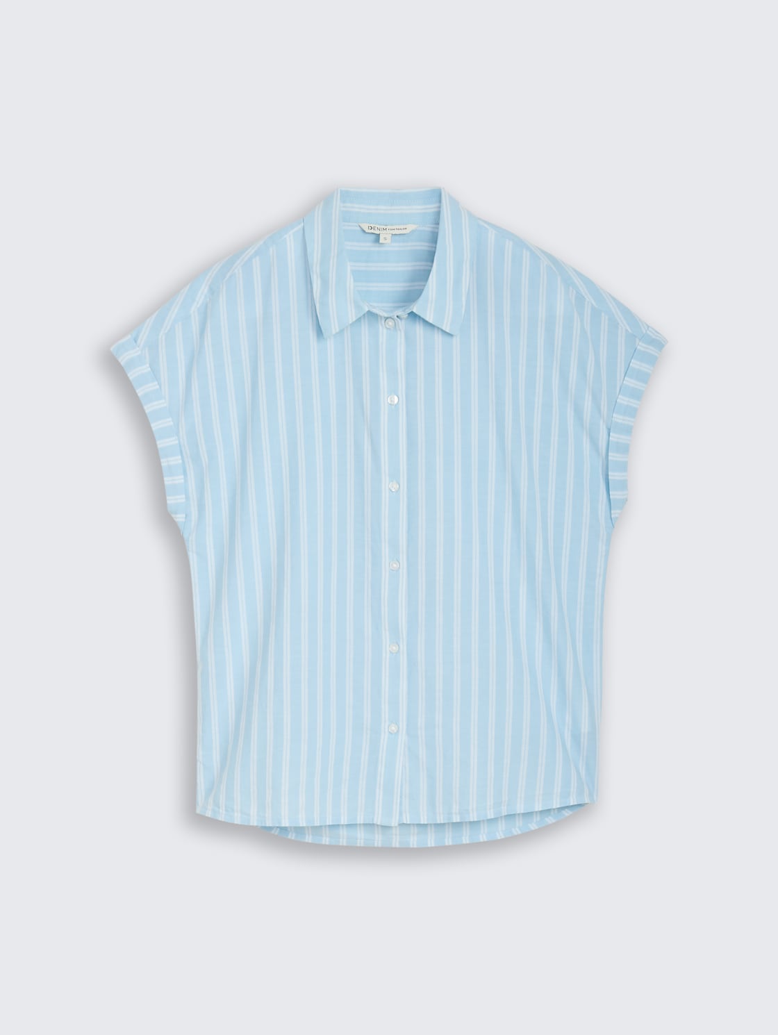 Bluse mit Streifenmuster - blue white stripe - Vorder-Produkt-Ansicht