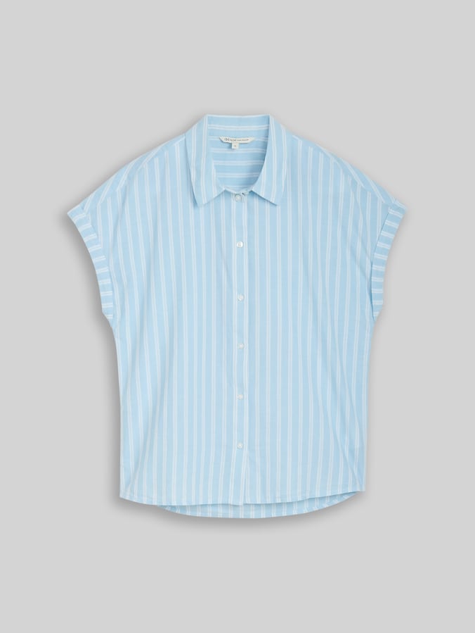 Chemisier à rayures par Denim Female, blue white stripe
