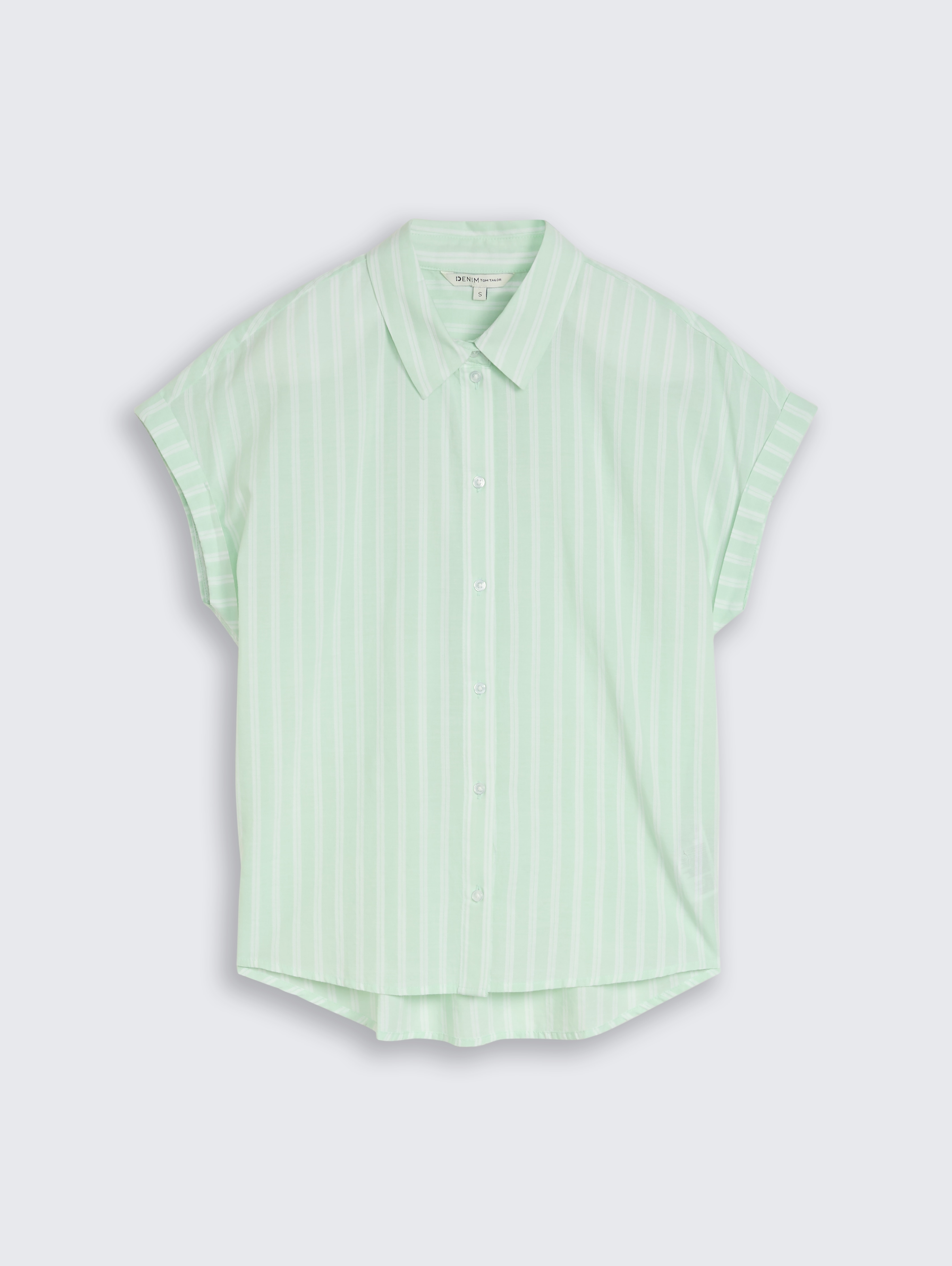 Bluse mit Streifenmuster von Denim Female, matcha green white stripe