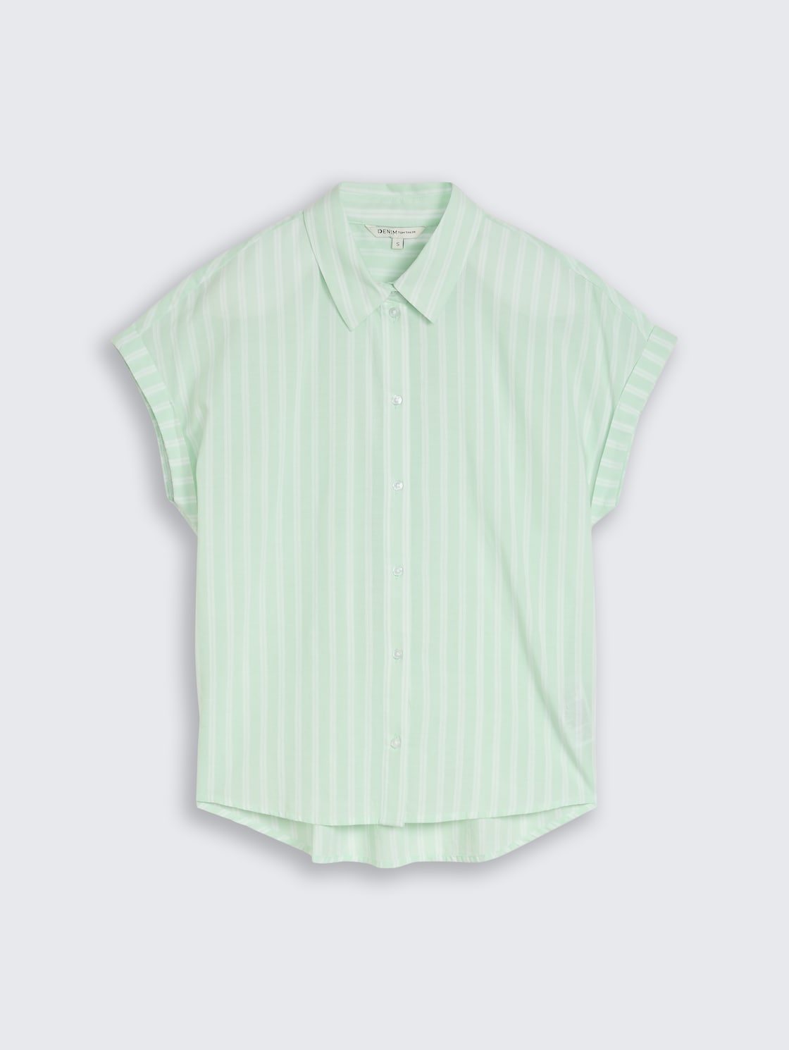 Bluse mit Streifenmuster - matcha green white stripe - Vorder-Produkt-Ansicht