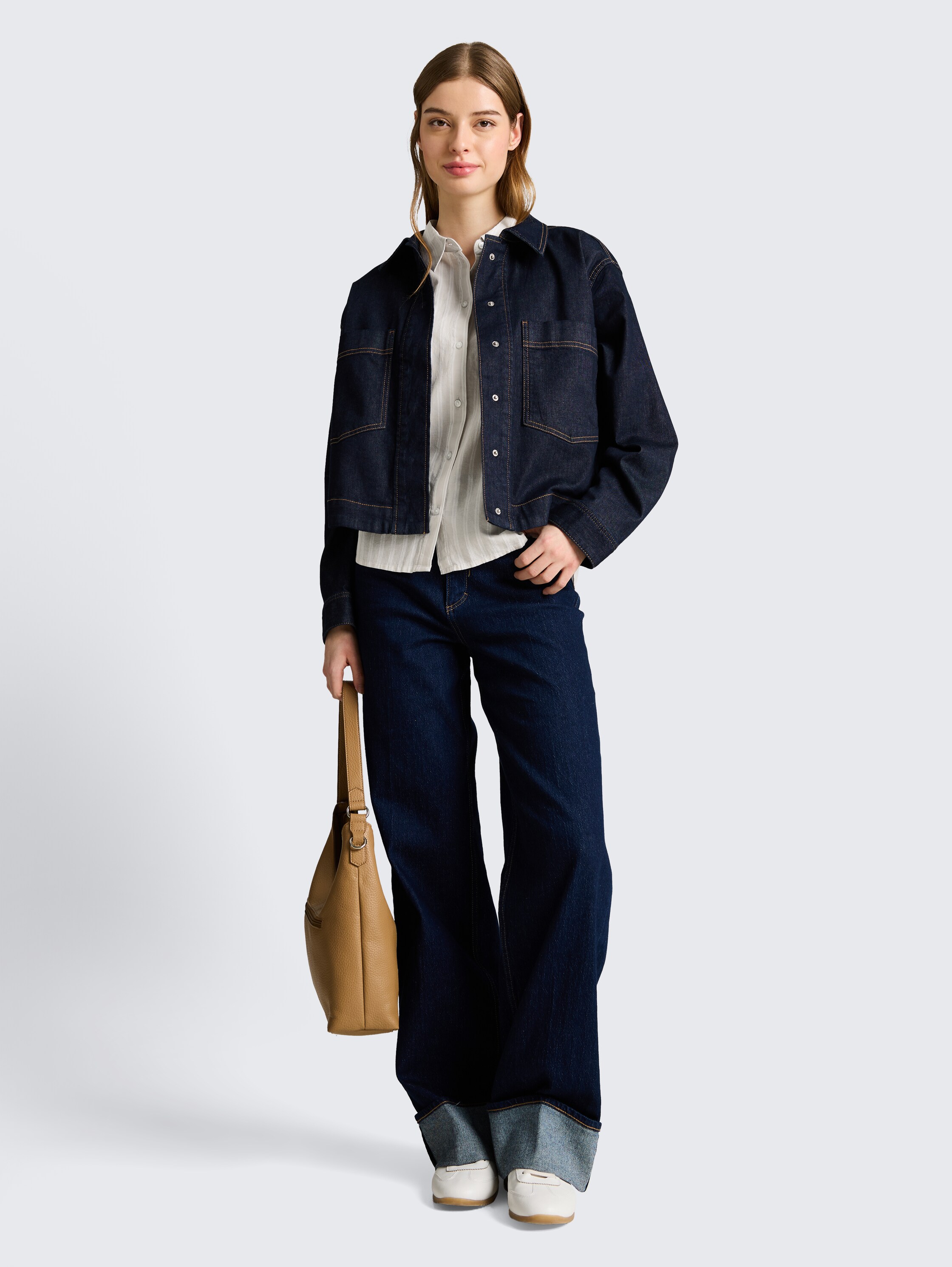 Striped blouse - beige_white_stripe - 