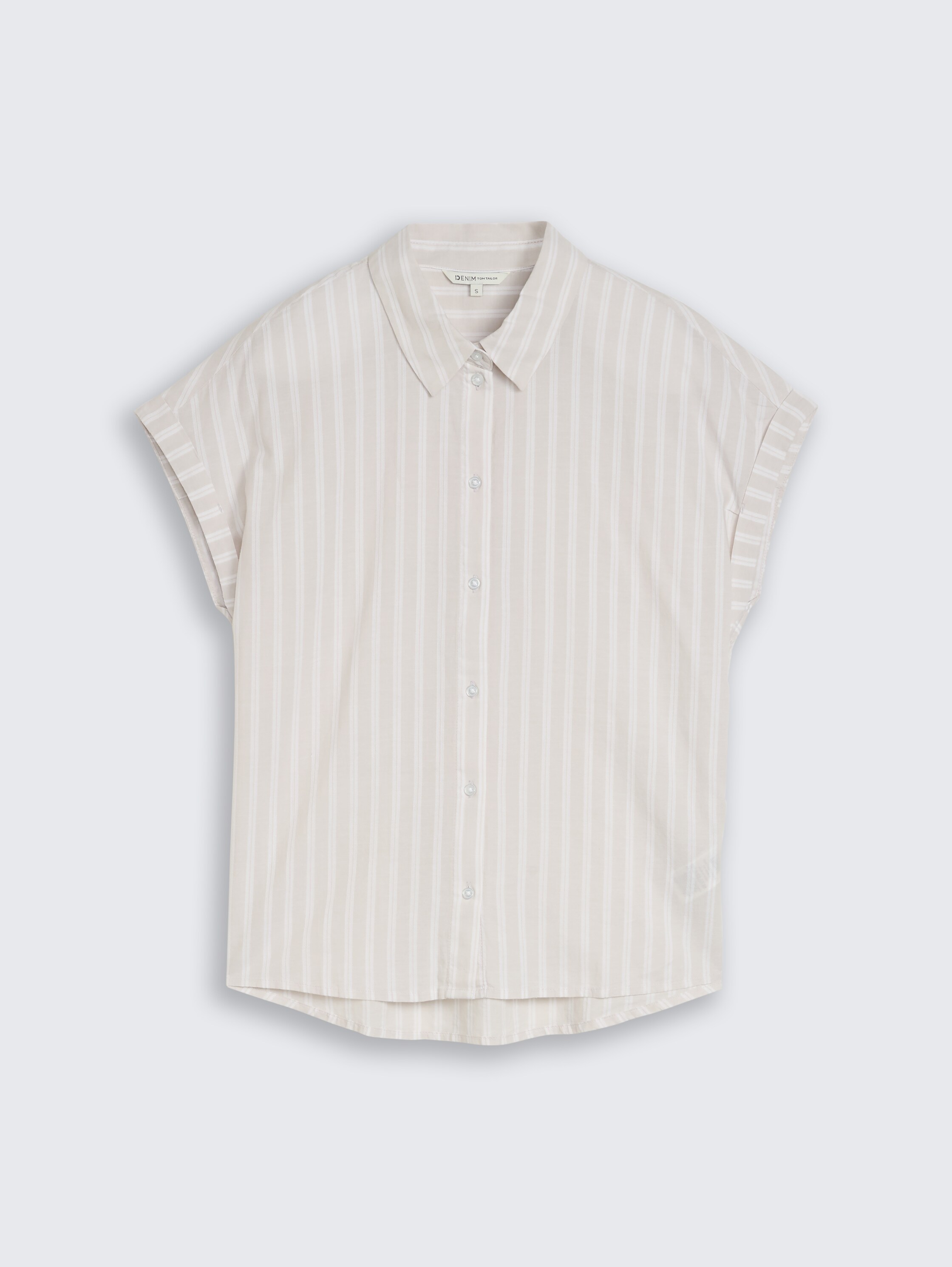 Striped blouse - beige_white_stripe - 