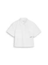 Ausgewählt, Boxy Fit Bluse aus Baumwolle von Tom Tailor, weiß