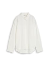 Ausgewählt, Loose Fit Seersucker Hemdbluse von Tom Tailor, weiß