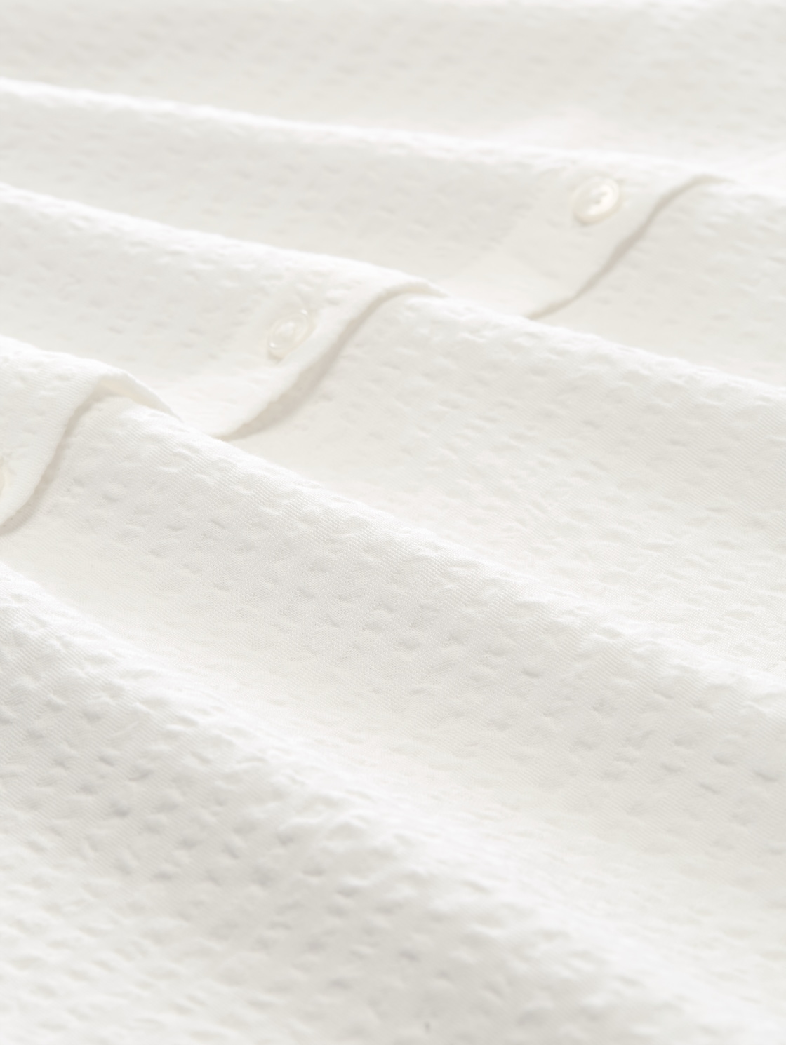Loose Fit Seersucker Hemdbluse - off white - Material-Ansicht