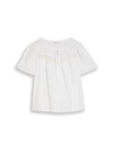 Ausgewählt, Bluse mit Häkel-Details von Tom Tailor, weiß