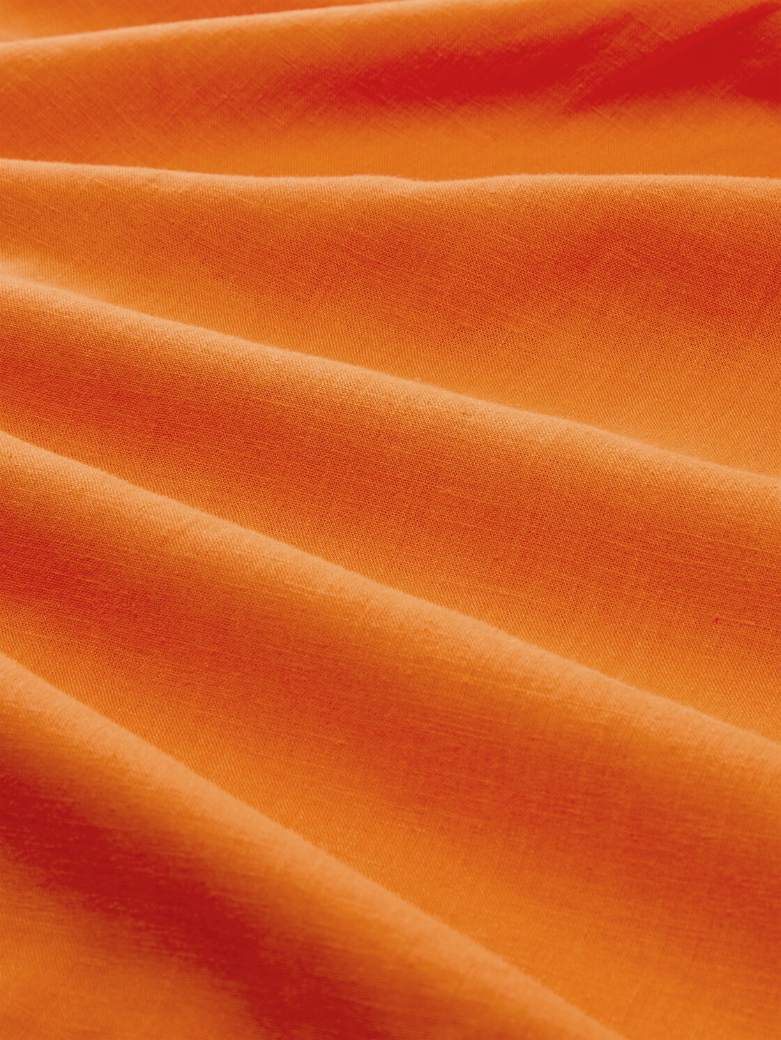 Blusentop mit Leinenanteil - Fiery Orange - Material-Ansicht