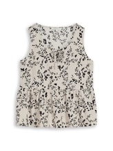 Nicht ausgewählt, Blusentop mit Leinenanteil von Tom Tailor, beige