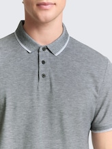 Polo piqué en coton - black white two tone