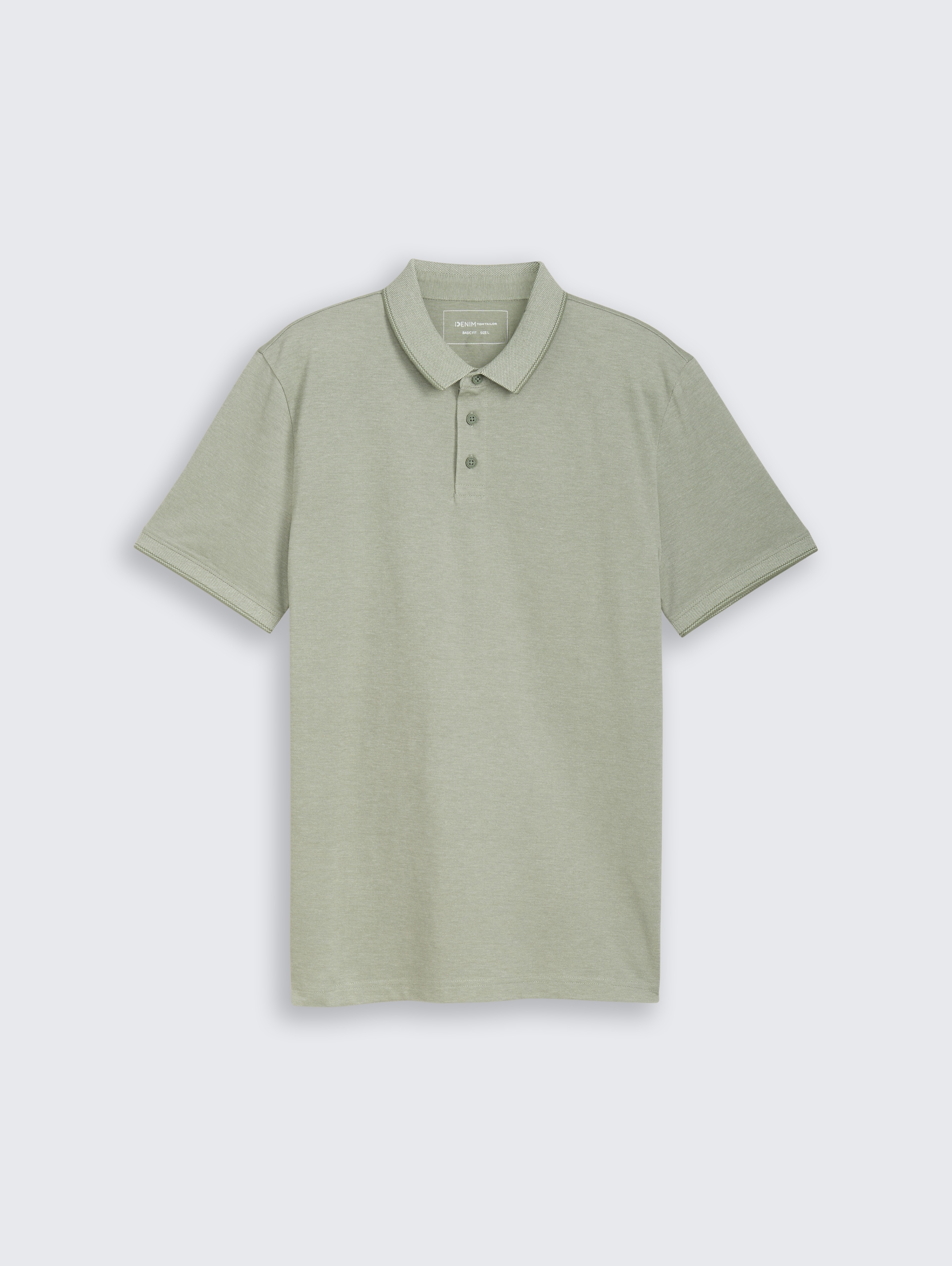 Polo en coton piqué - mint sea spray two tone pique