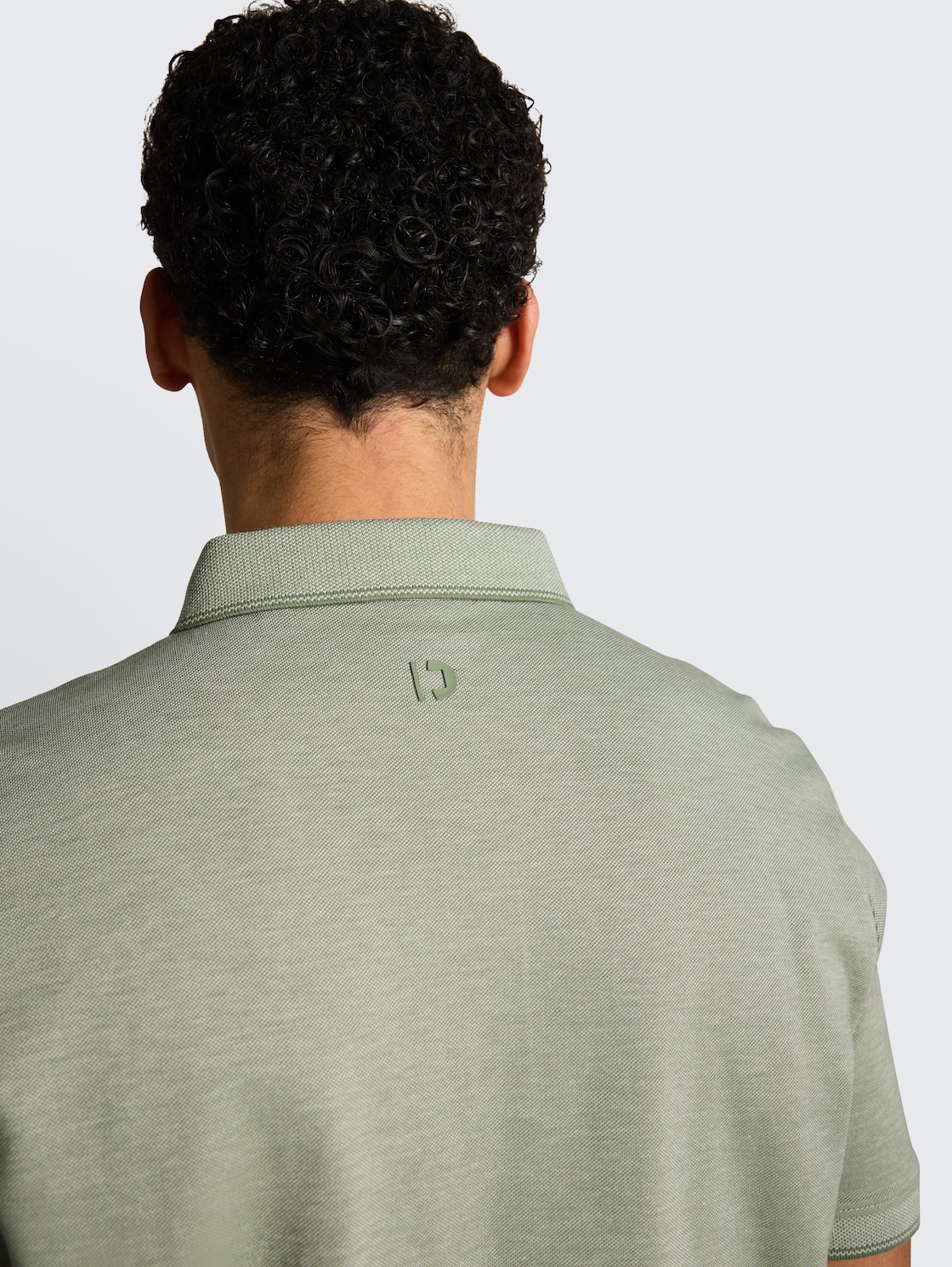 Piqué Poloshirt aus Baumwolle - mint sea spray two tone pique