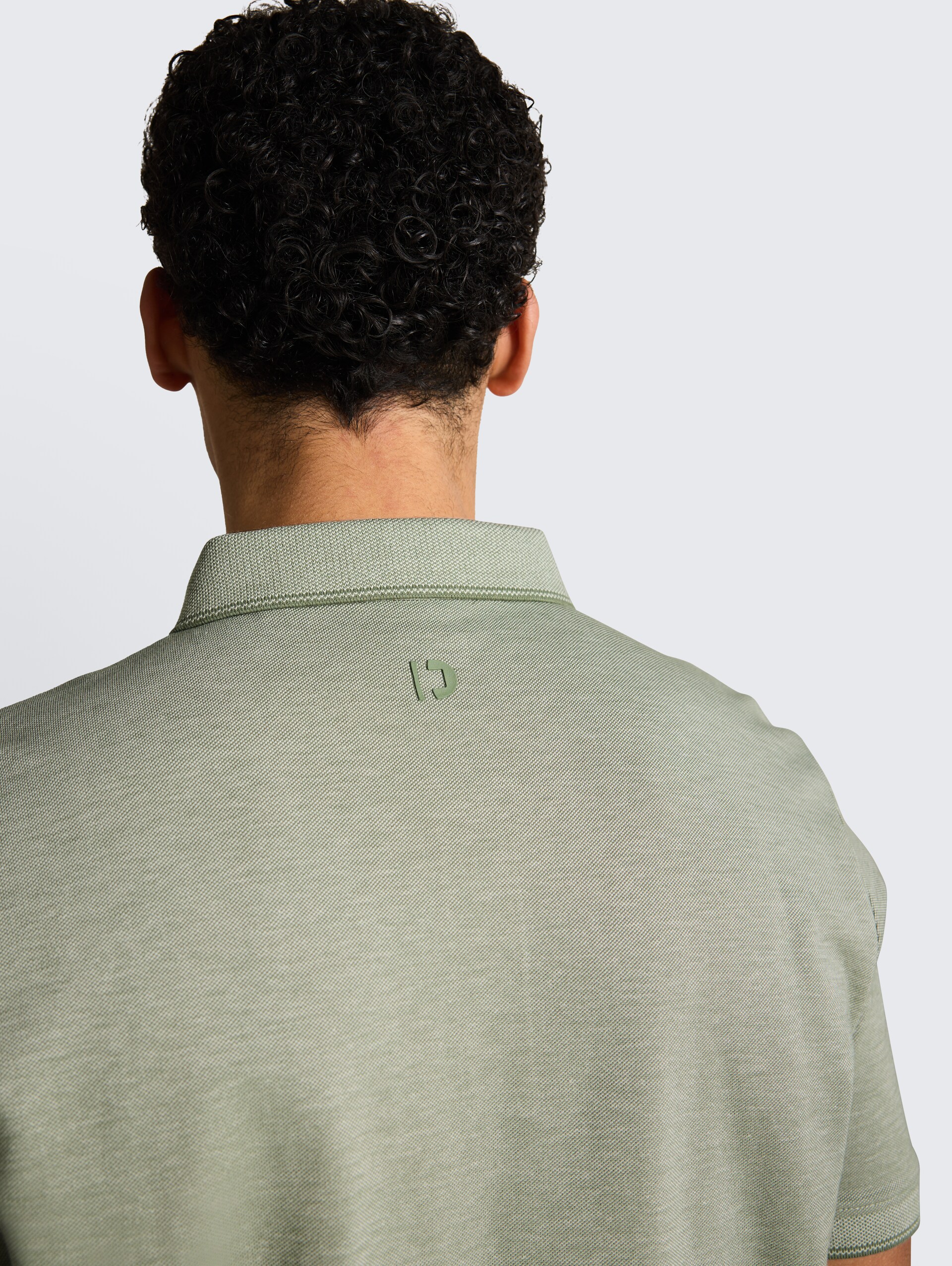Polo en coton piqué - mint sea spray two tone pique