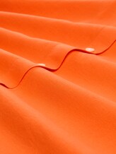 Chemisier coupe carrée avec une part de lin - Fiery Orange - Vue de la matière