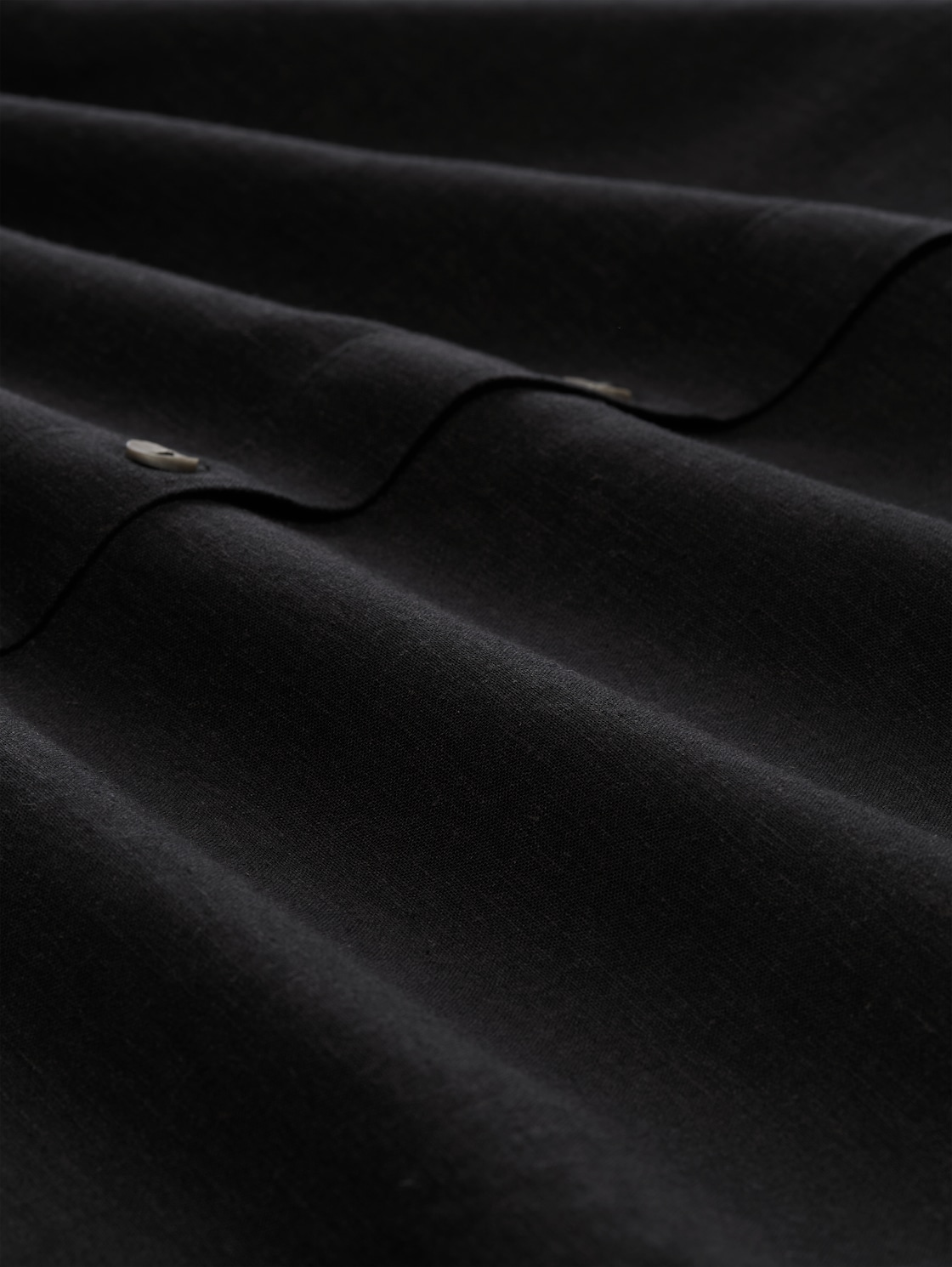 Boxy Fit Bluse mit Leinenanteil - deep black - Material-Ansicht