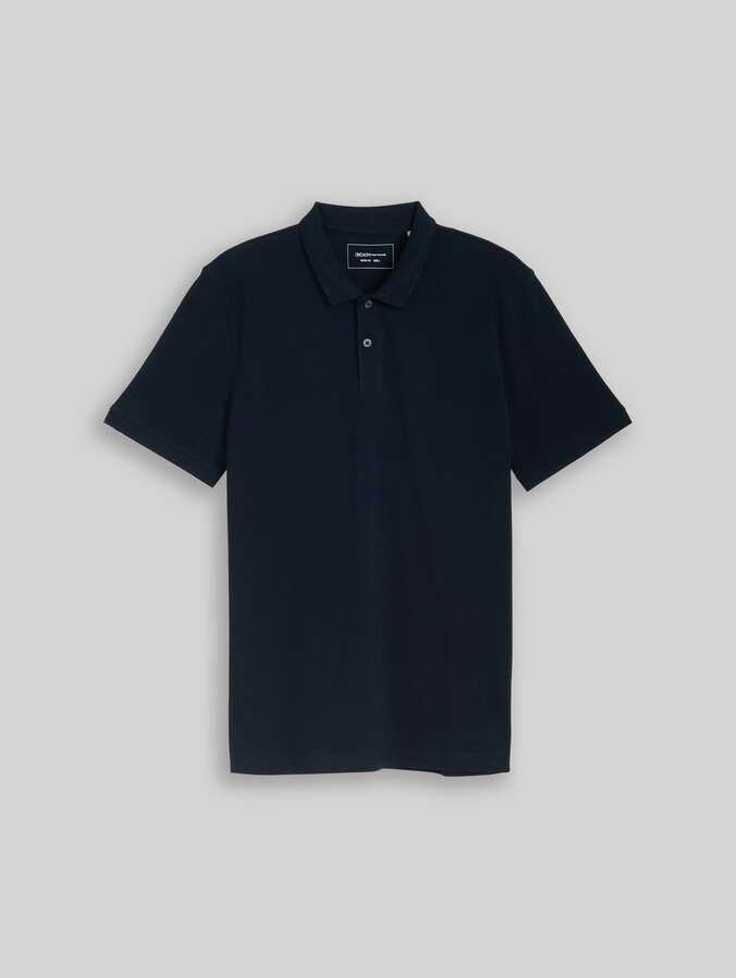 Piqué poloshirt van katoen door Denim Male, sky captain blue