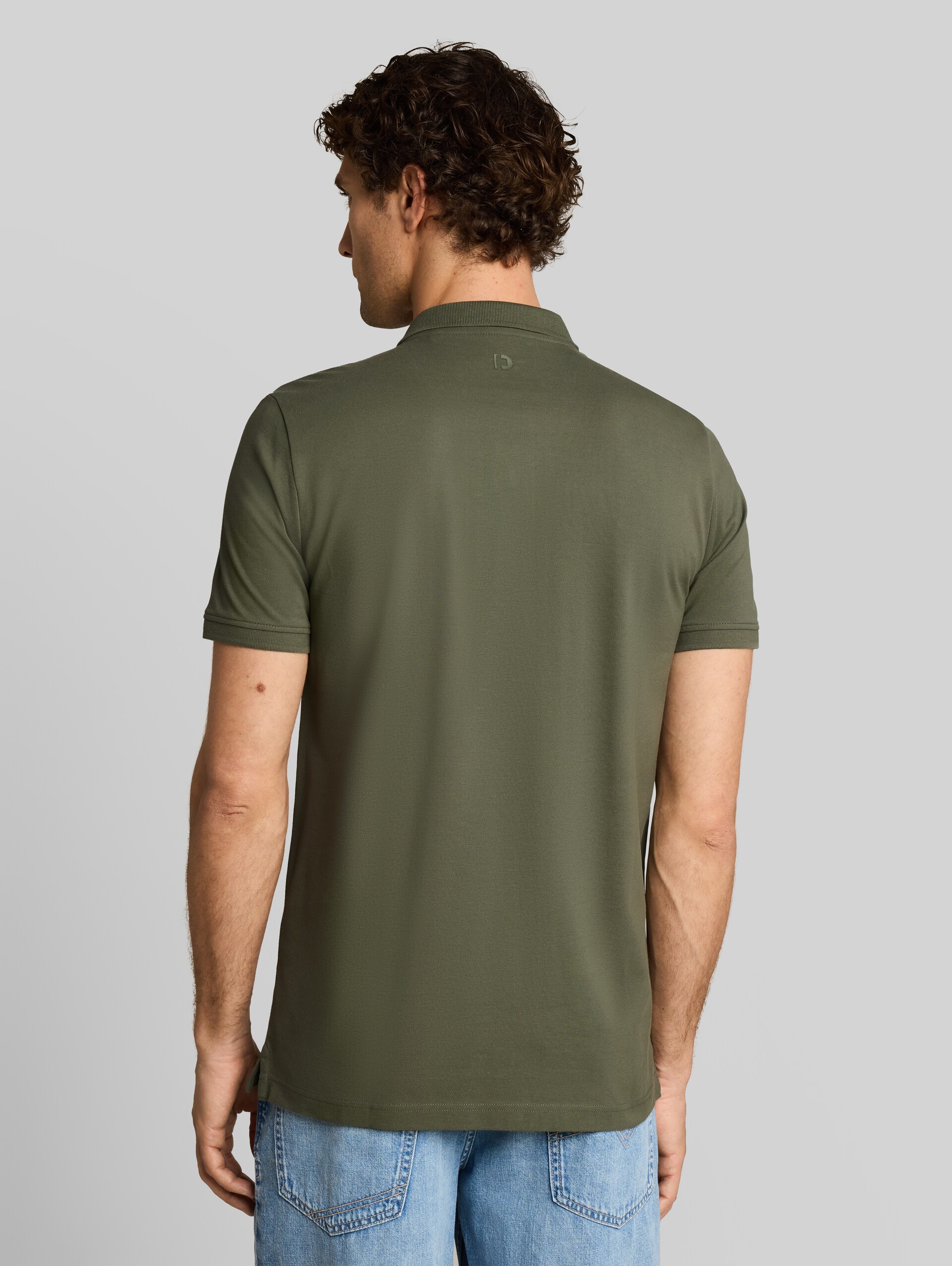 Piqué Poloshirt aus Baumwolle - urban olive green