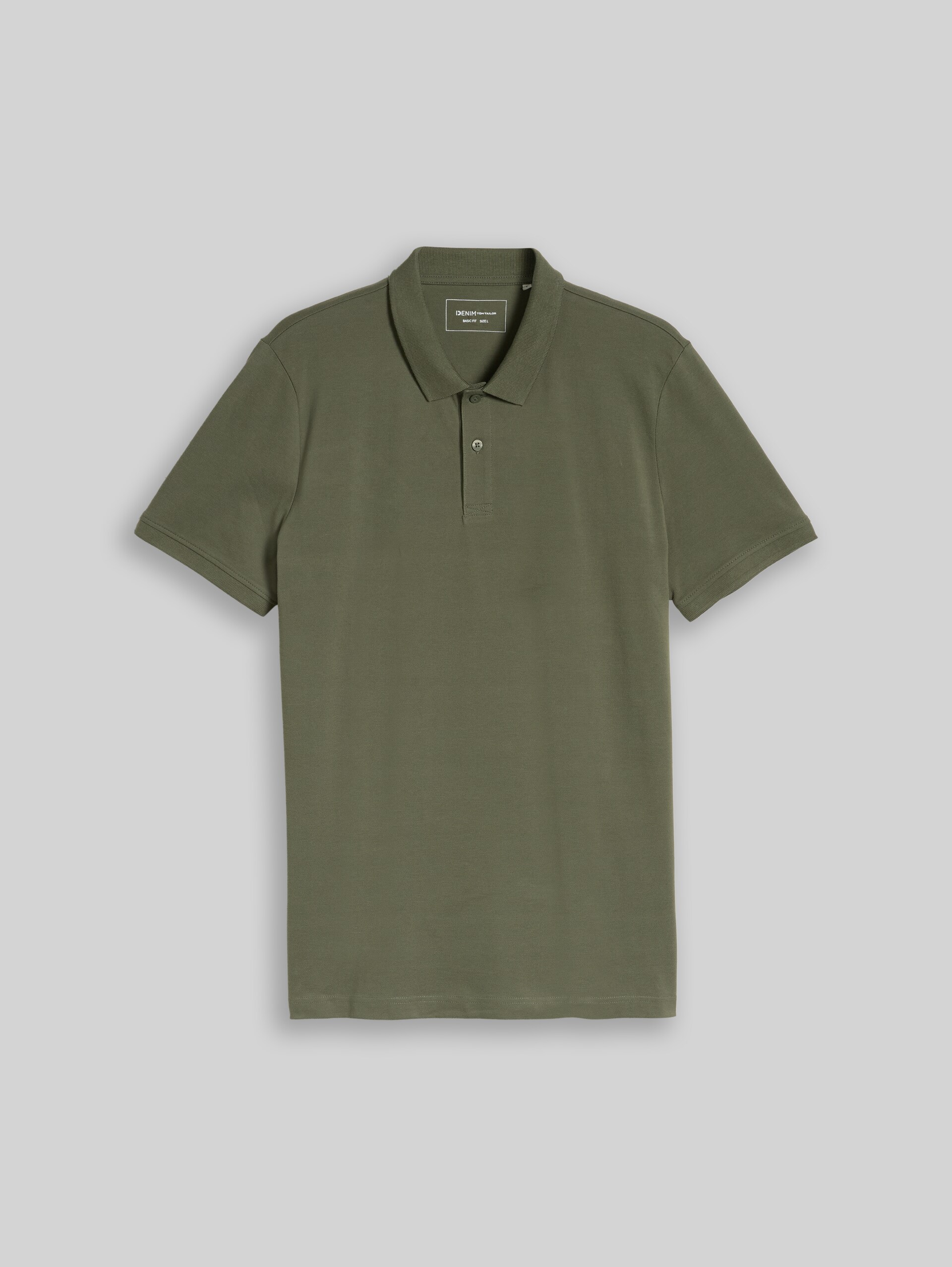 Piqué Poloshirt aus Baumwolle - urban olive green