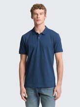 Polo piqué en coton - nighttime blue