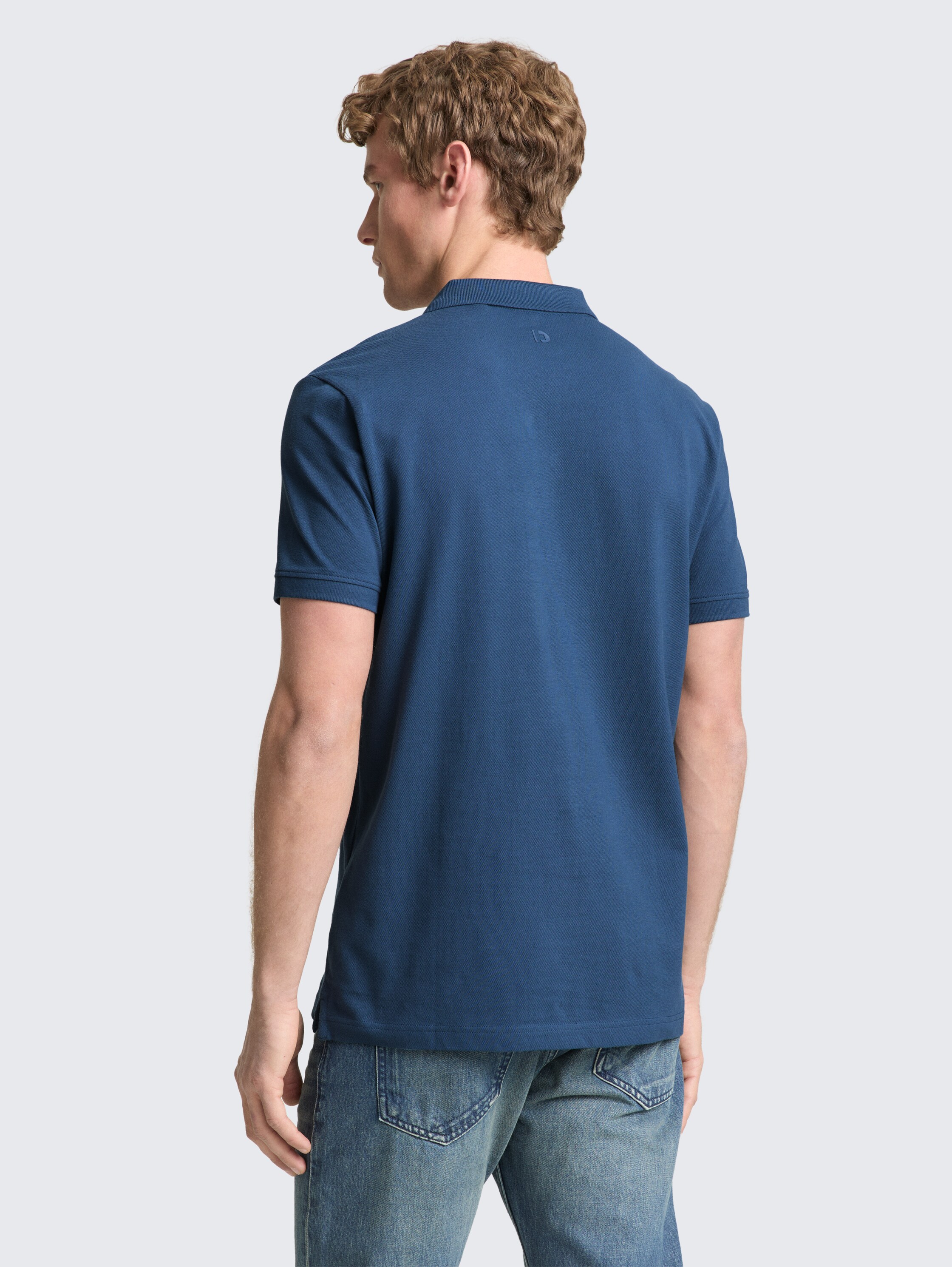 Piqué Poloshirt aus Baumwolle - nighttime_blue - 