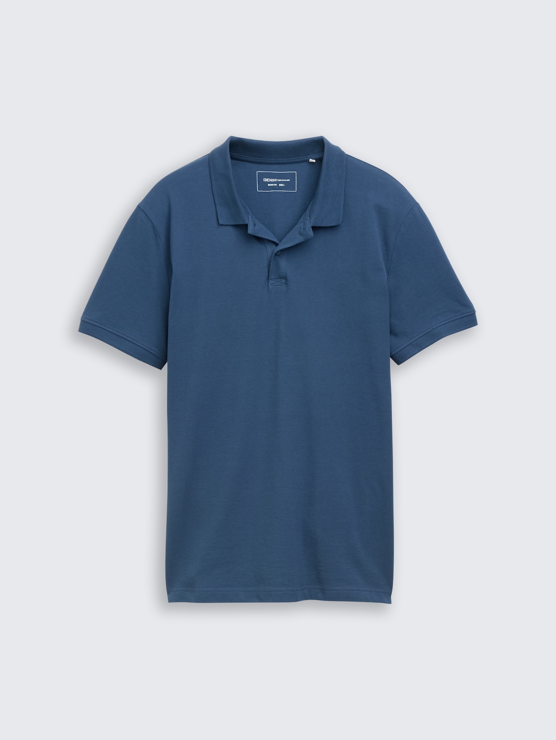 Cotton piqué polo shirt - nighttime blue