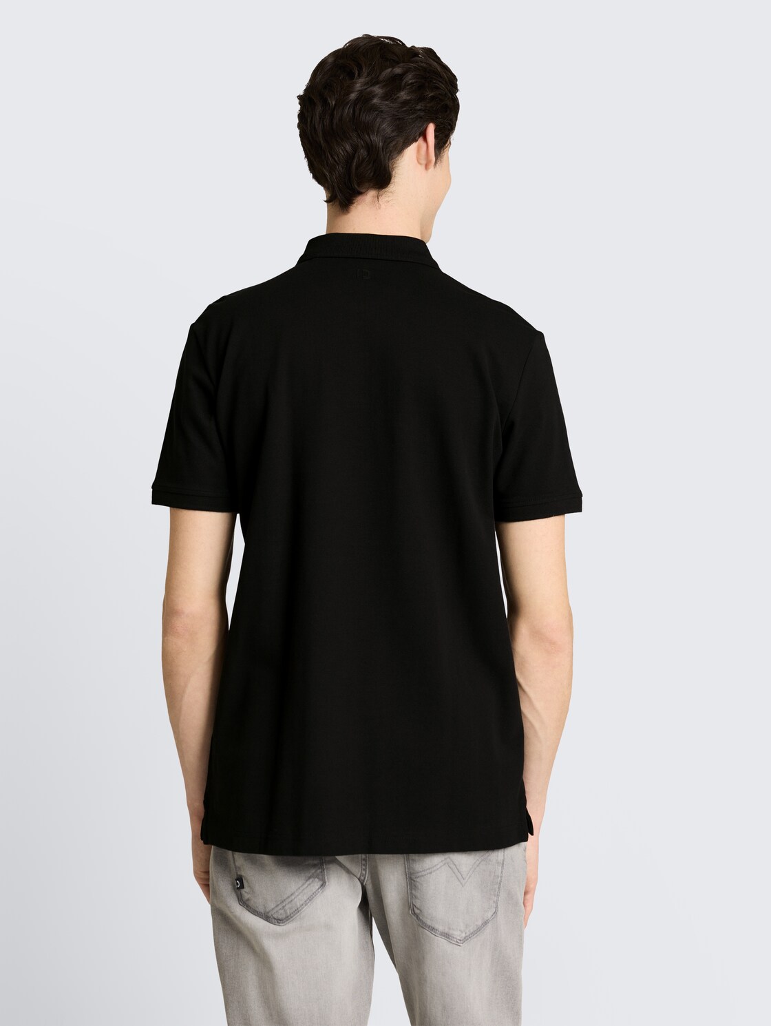 Piqué Poloshirt aus Baumwolle - Black
