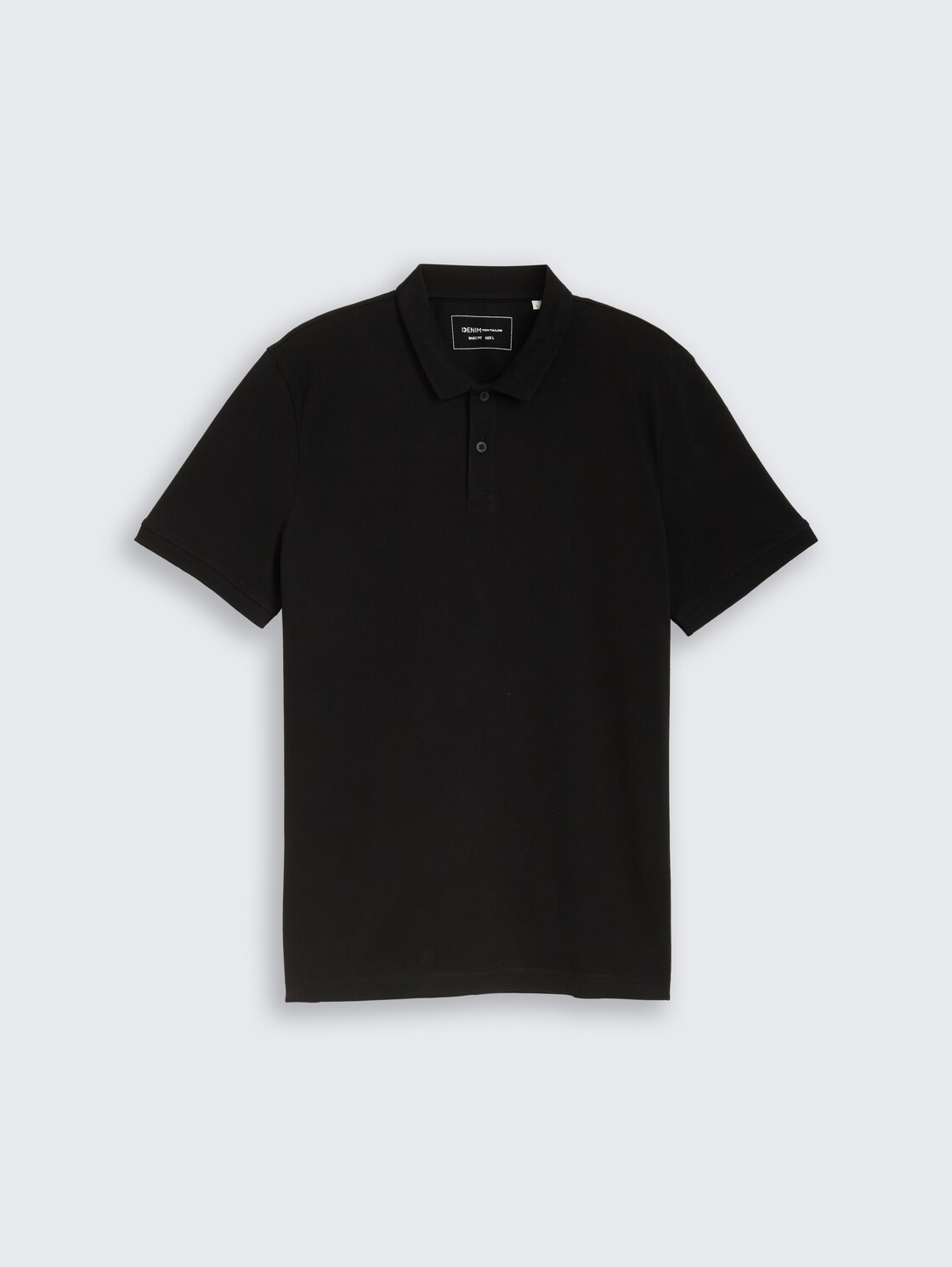 Piqué Poloshirt aus Baumwolle - Black