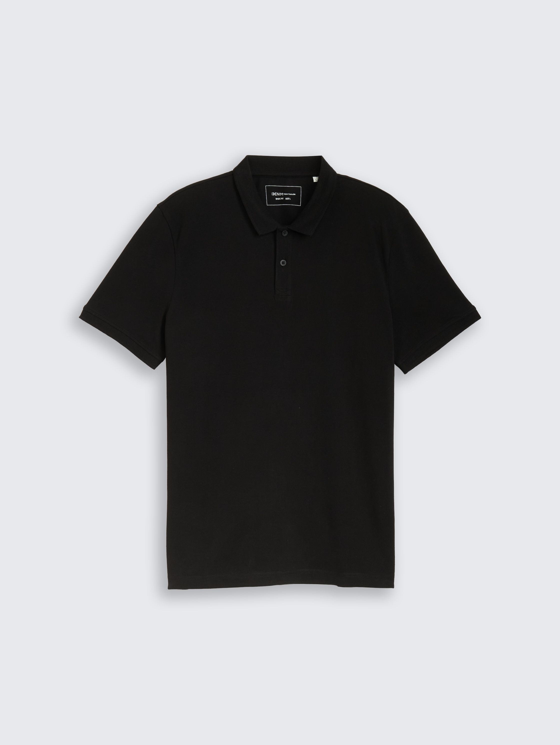 Piqué Poloshirt aus Baumwolle - Black