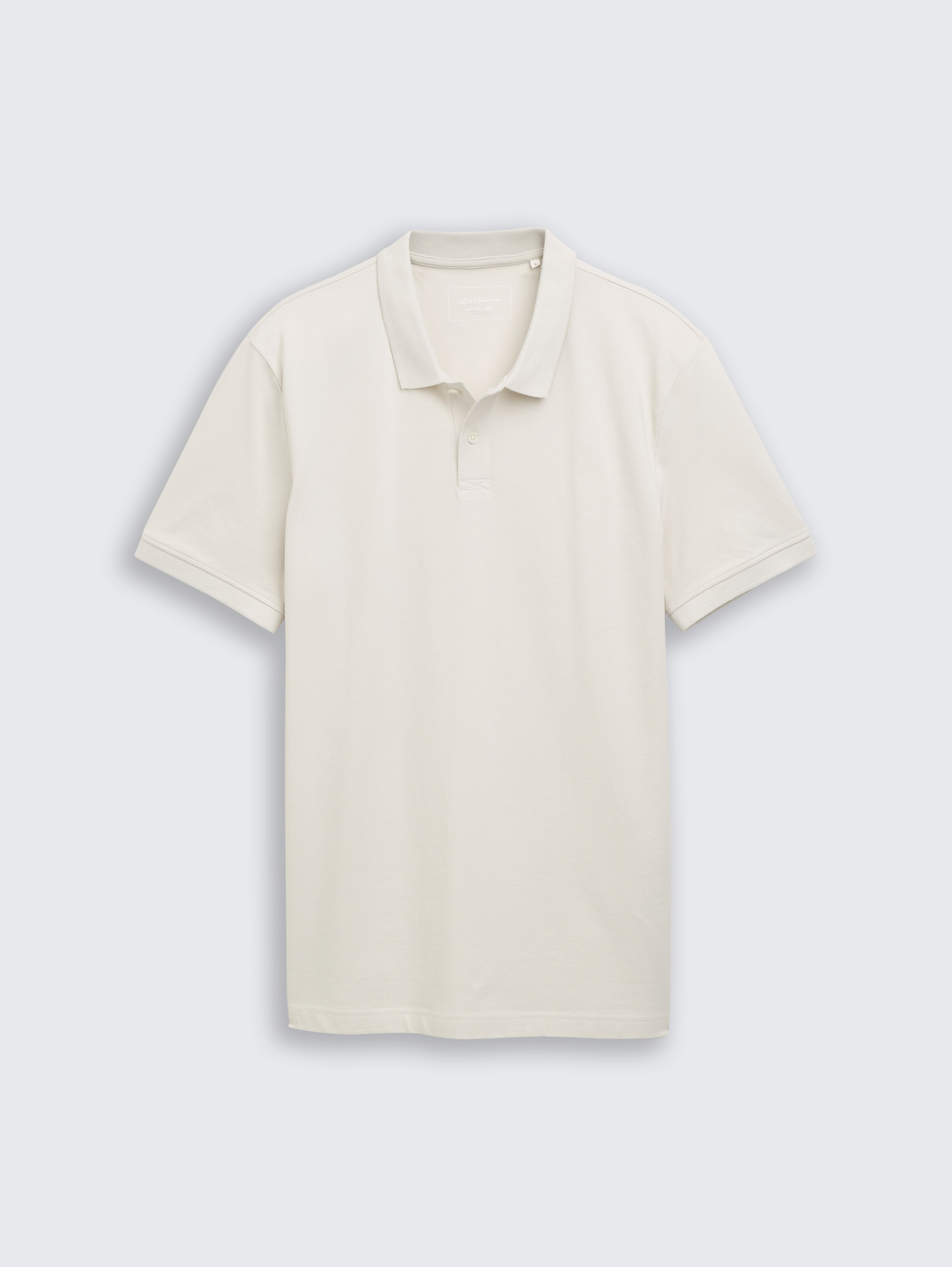 Piqué poloshirt van katoen door Denim Male, greyish white