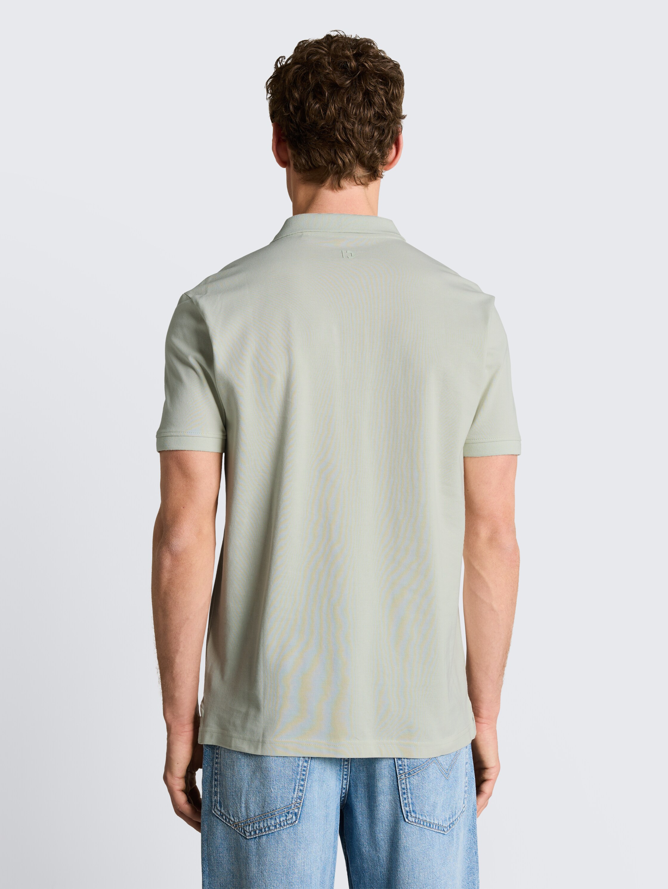 Piqué Poloshirt aus Baumwolle - frozen_light_mint - 