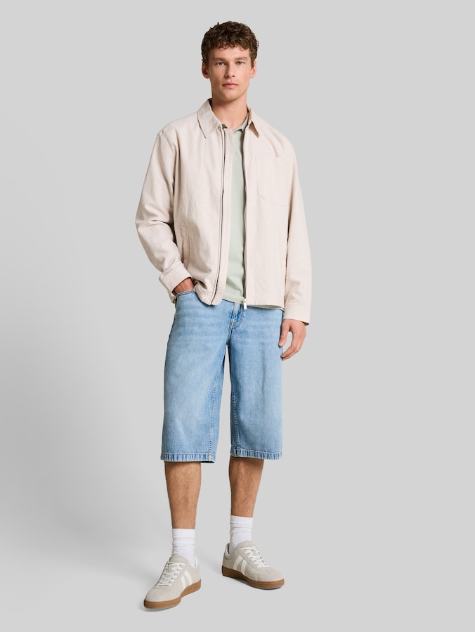 Piqué Poloshirt aus Baumwolle von Denim Male, frozen light mint