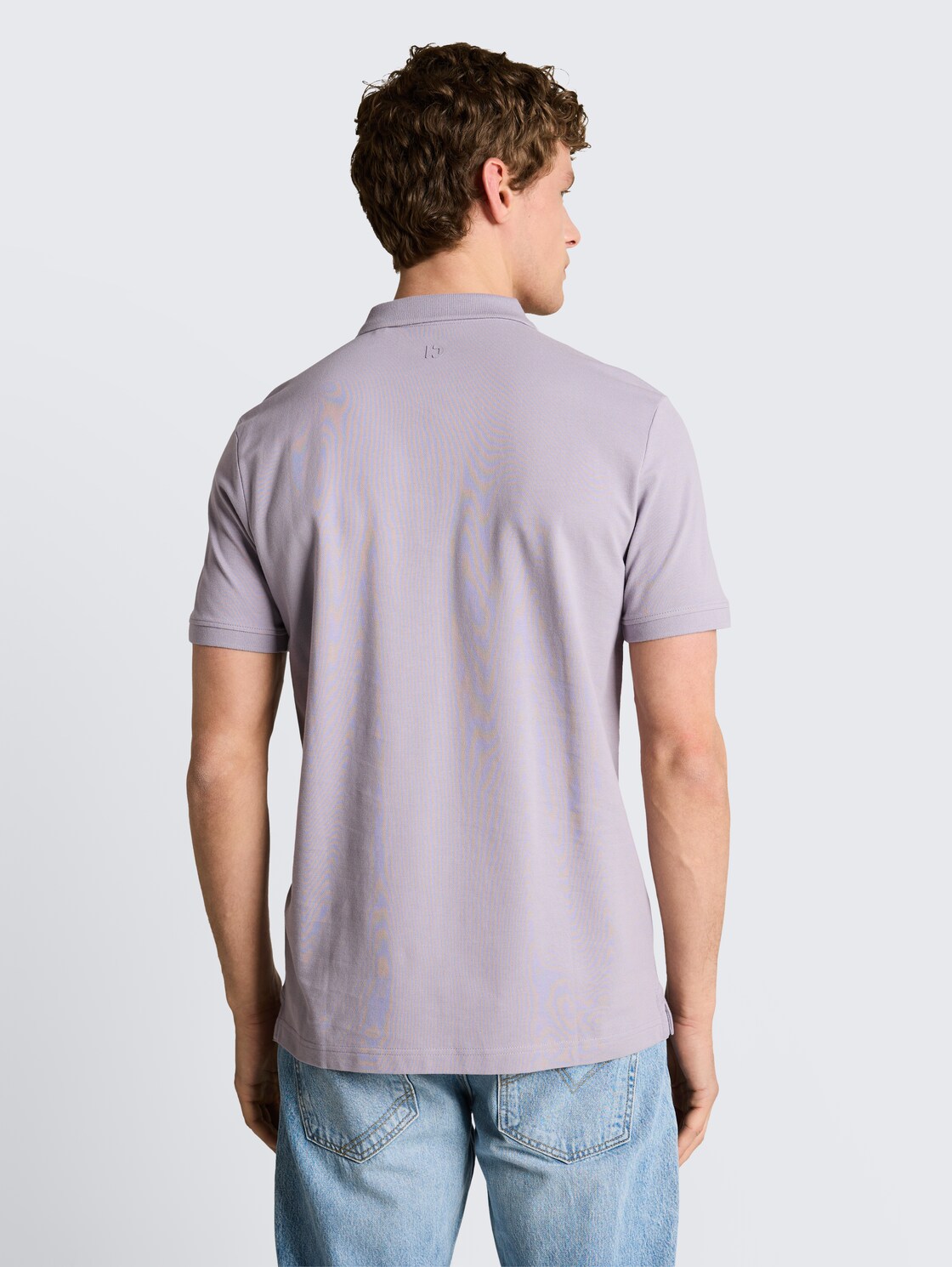 Piqué Poloshirt aus Baumwolle - soft lilac grey