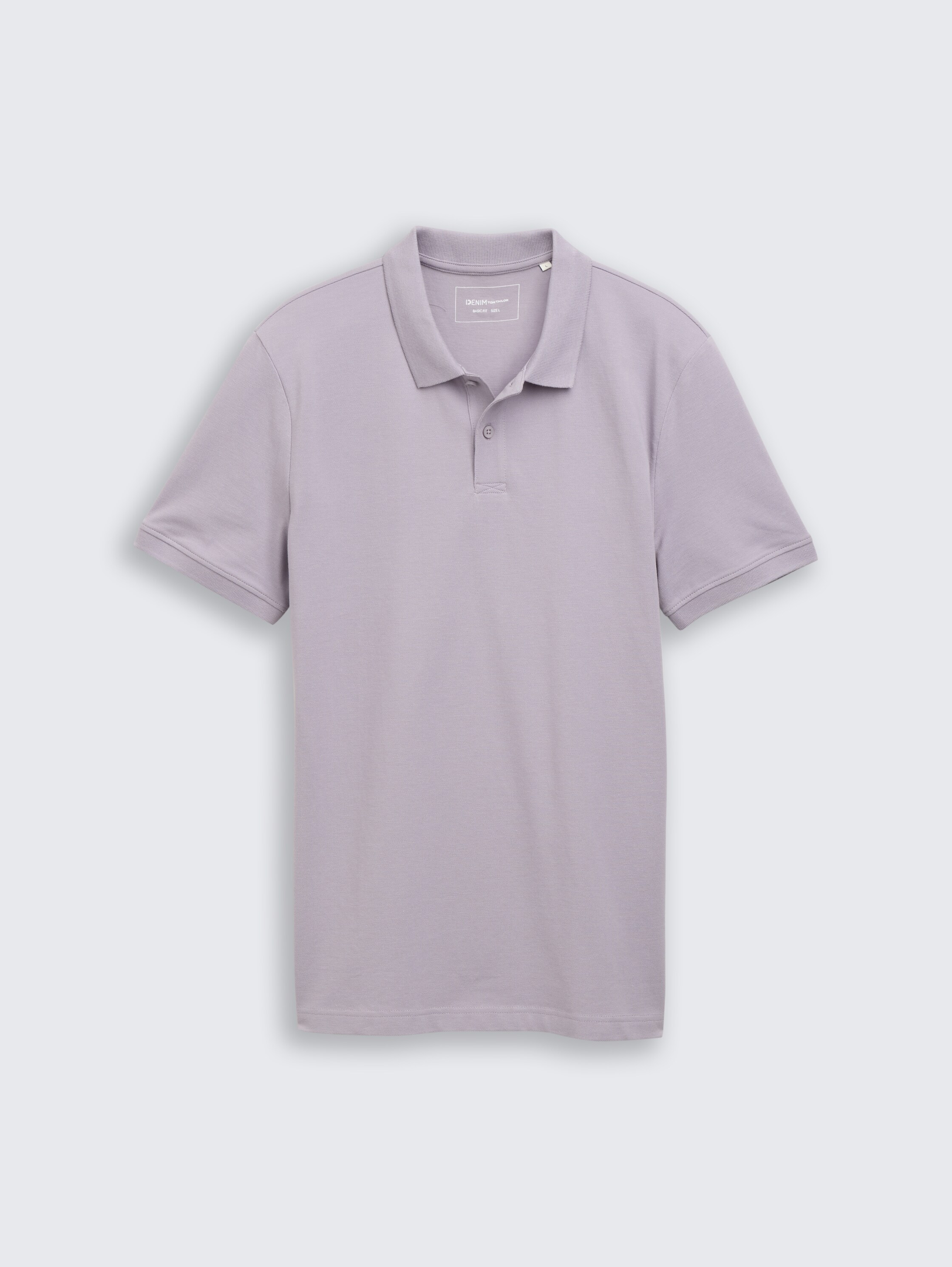 Piqué Poloshirt aus Baumwolle - soft lilac grey
