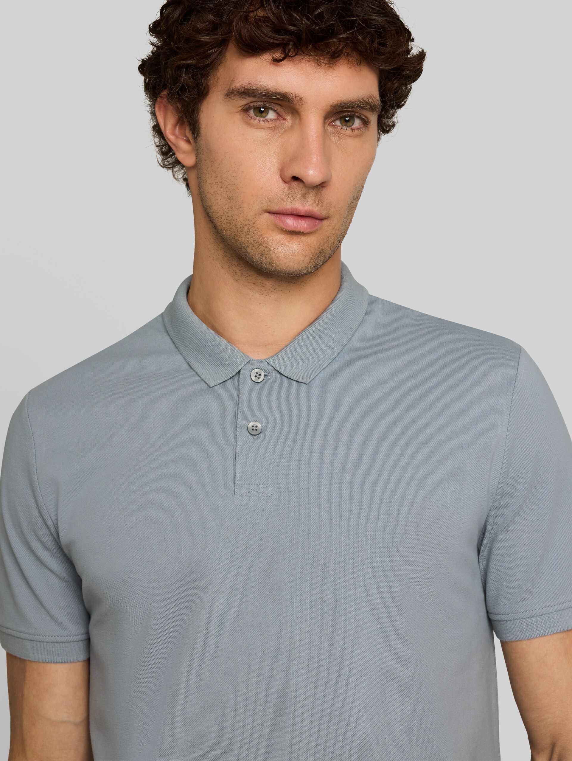 Piqué Poloshirt aus Baumwolle - ultimate grey