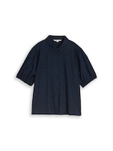 Ausgewählt, Bluse mit Stickerei von Tom Tailor, blau