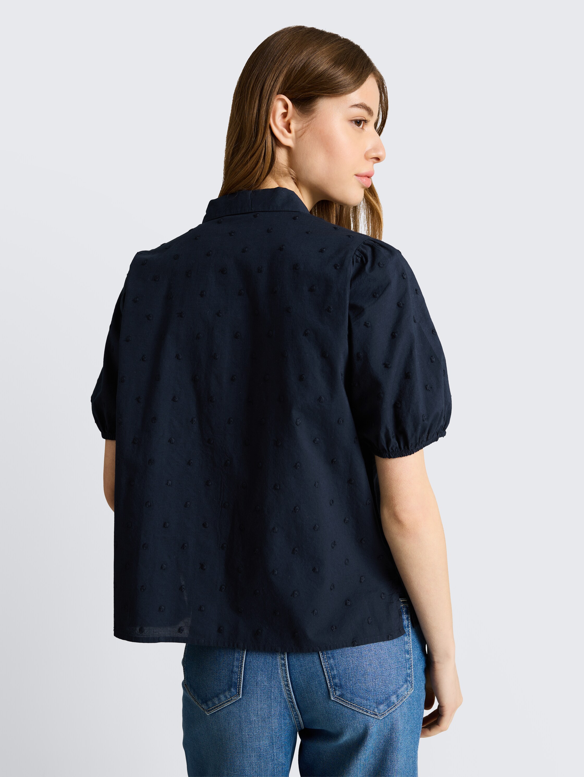 Blouse with embroidery - sky_captain_blue_1 - 