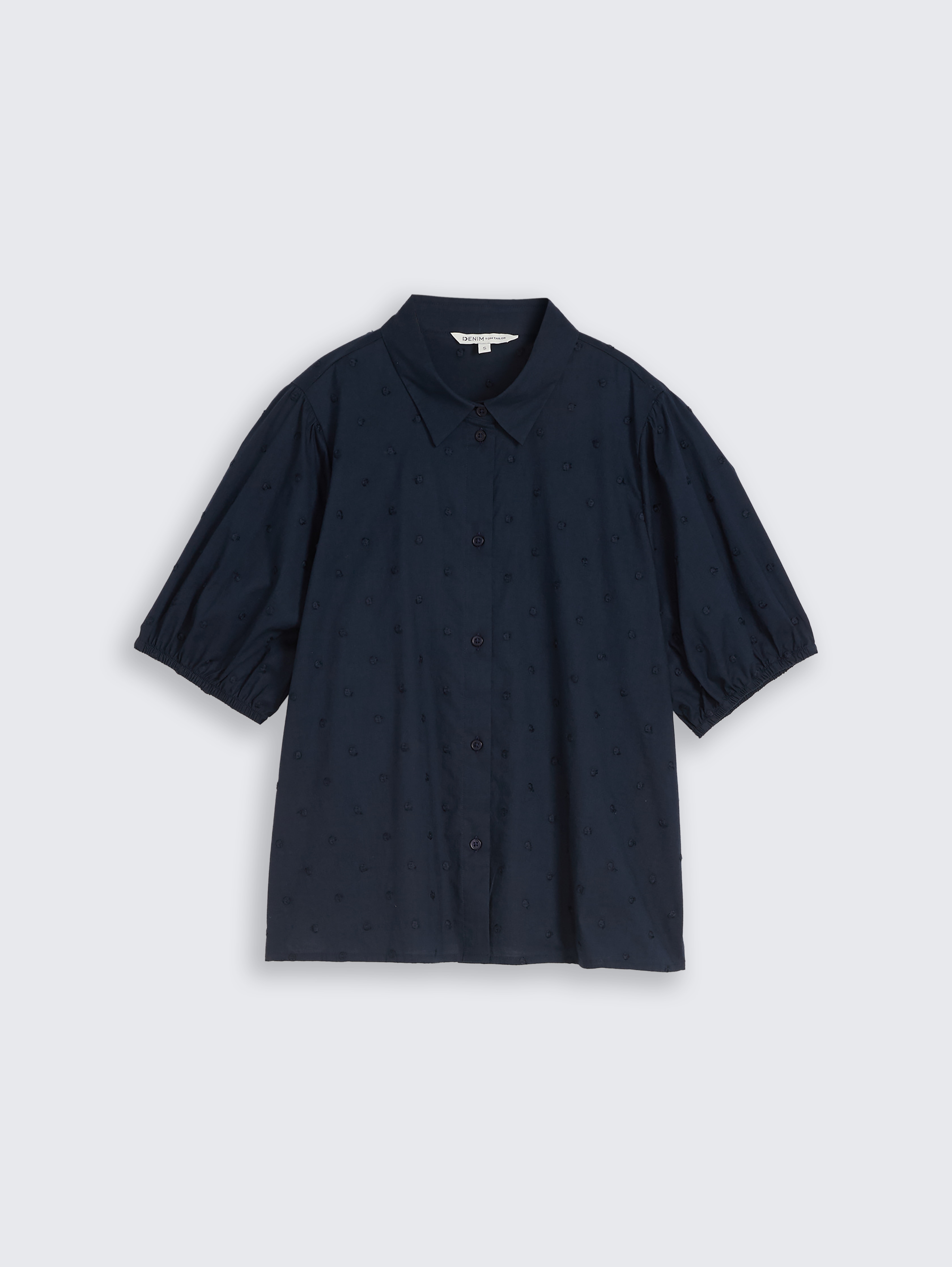 Bluse mit Stickerei von Denim Female, sky captain blue