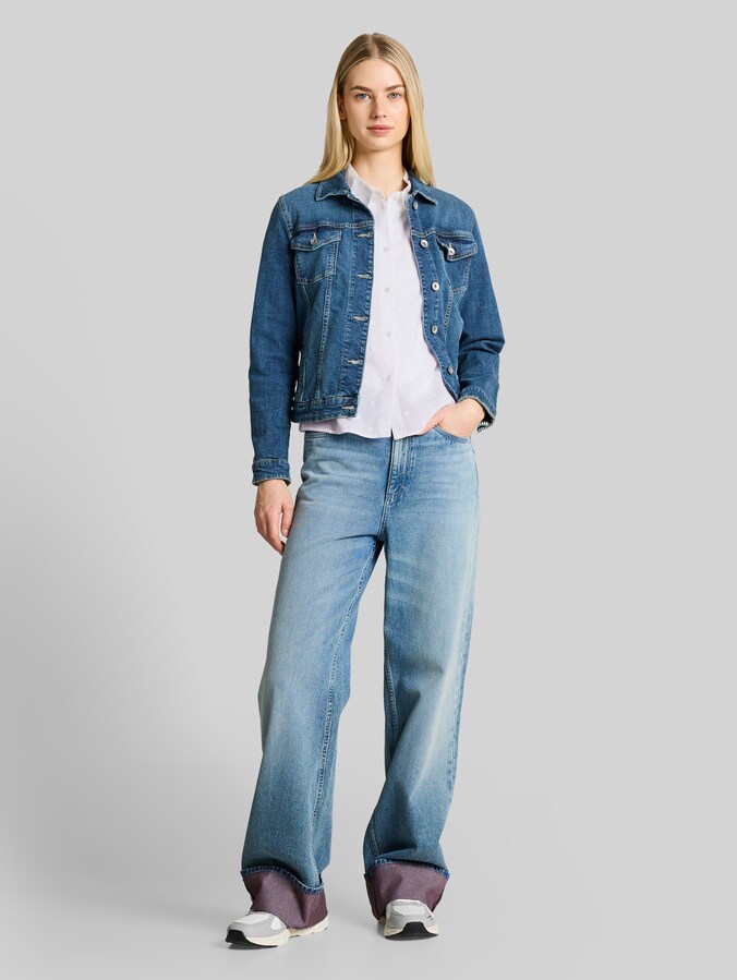 Blouse avec broderie par Denim Female, White