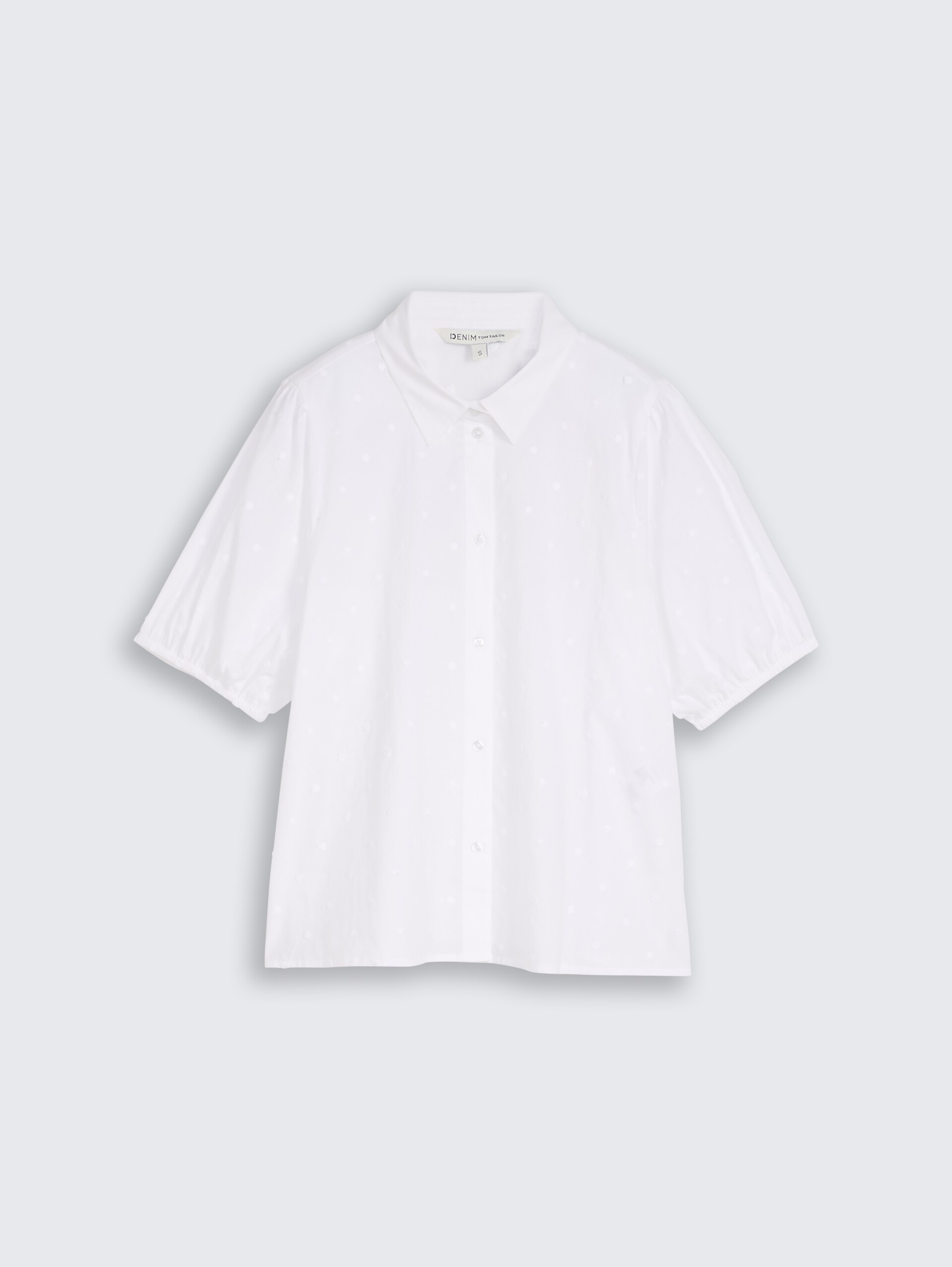 Bluse mit Stickerei - White - Vorder-Produkt-Ansicht