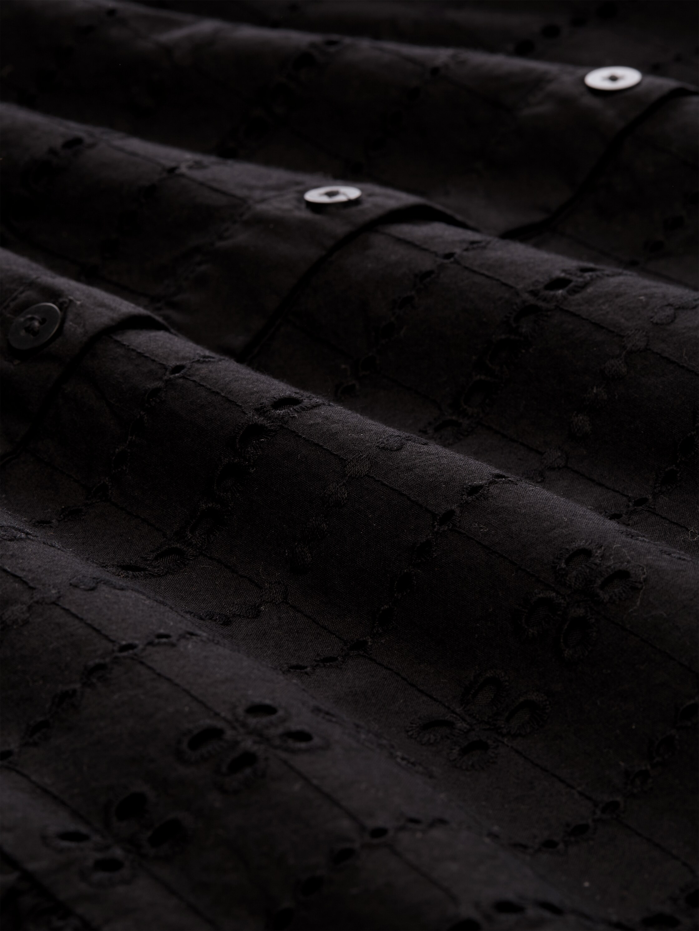 Mini dress with lock embroidery - deep_black_1 - 