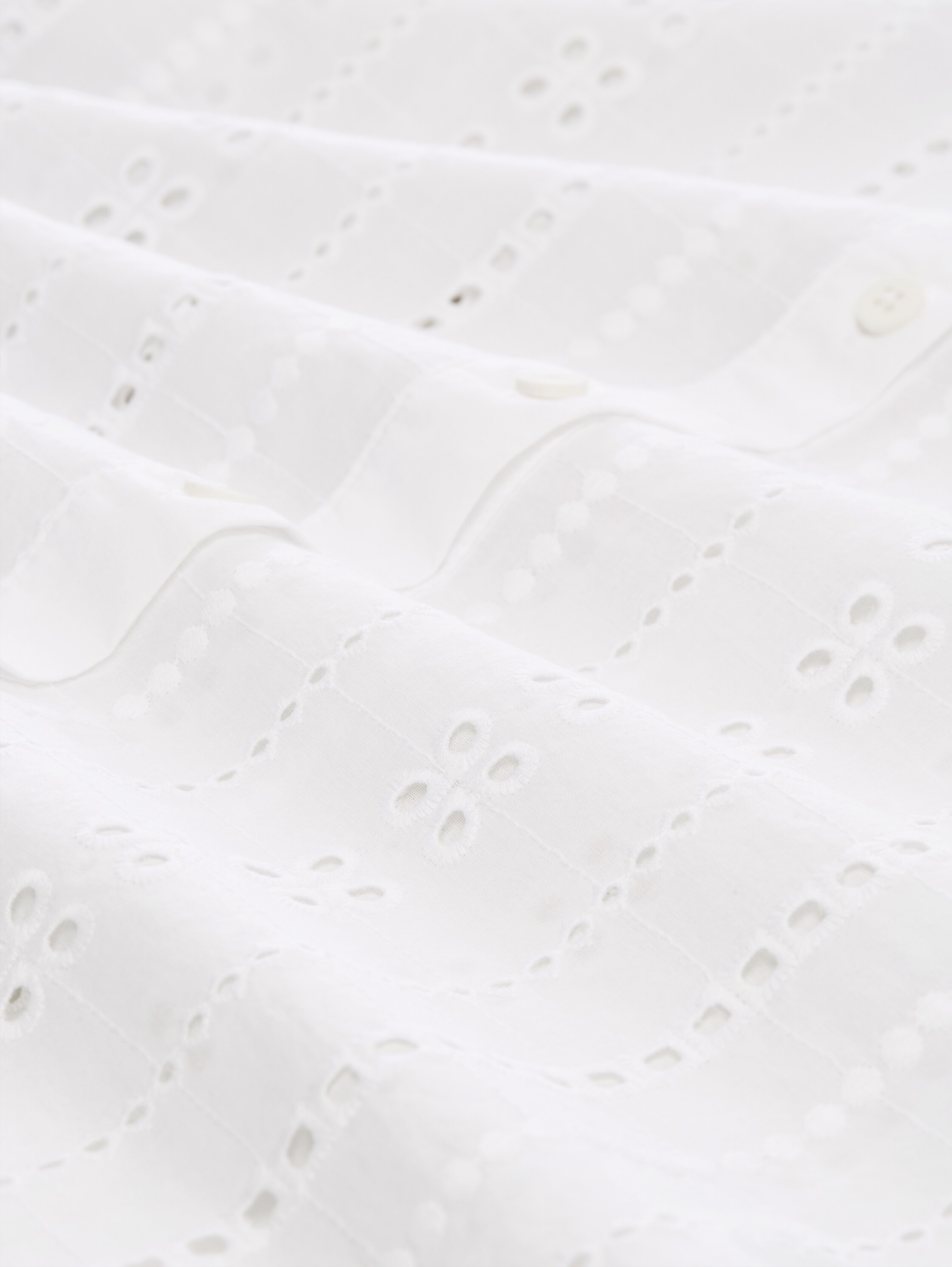 Mini dress with lock embroidery - white - 