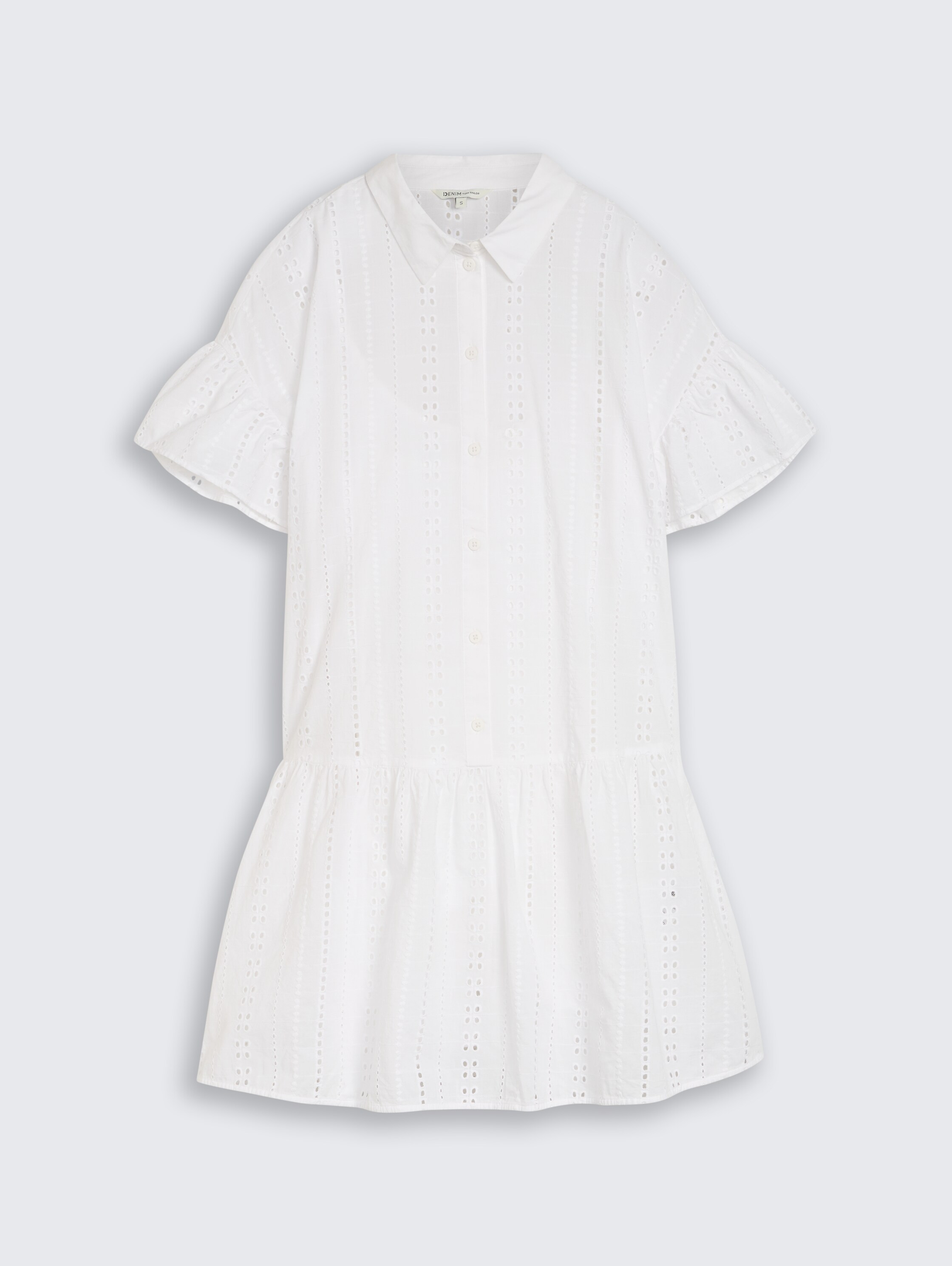 Mini dress with lock embroidery - white - 