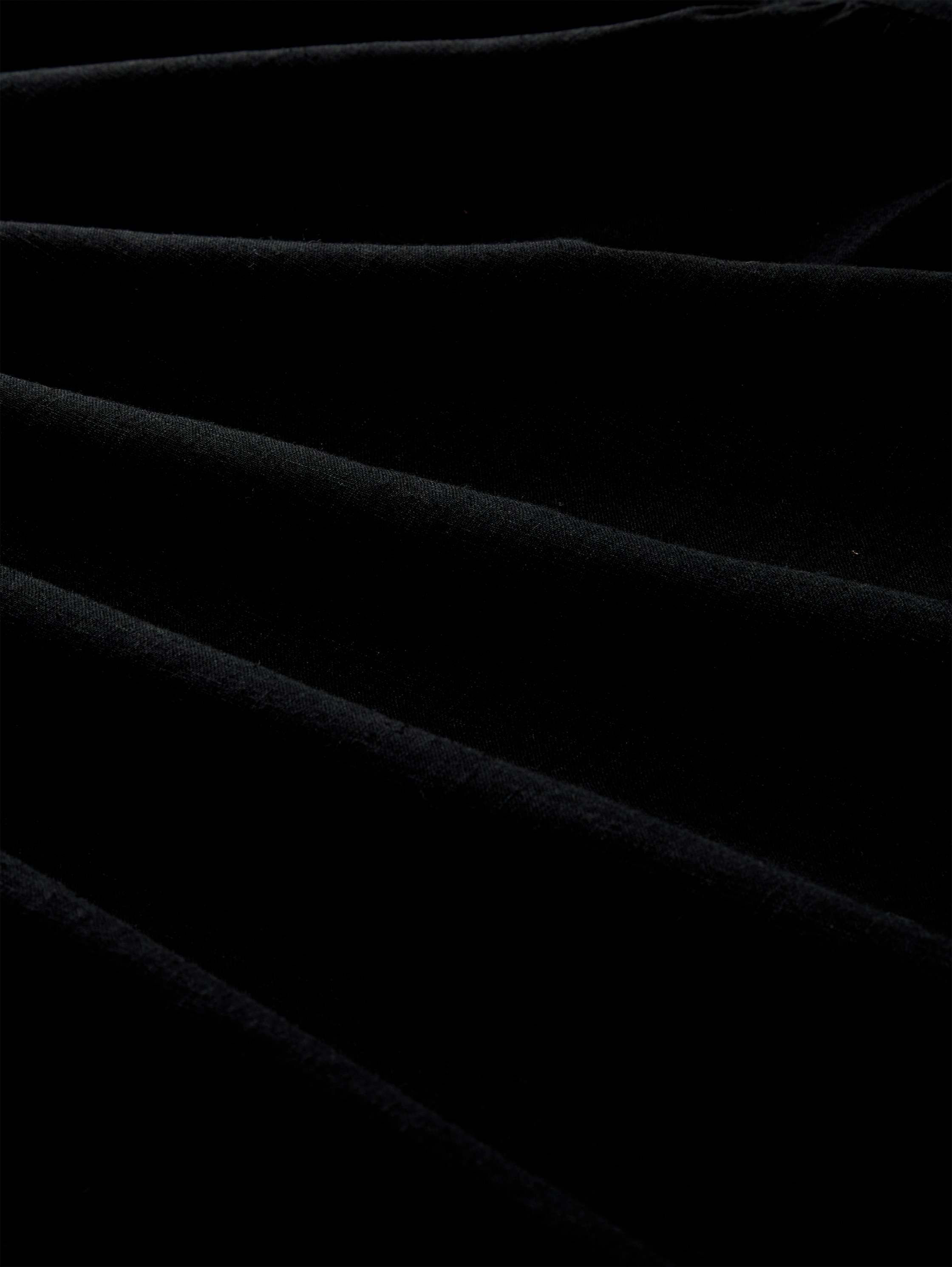 Mini-jurk met linnen - deep_black_1 - 