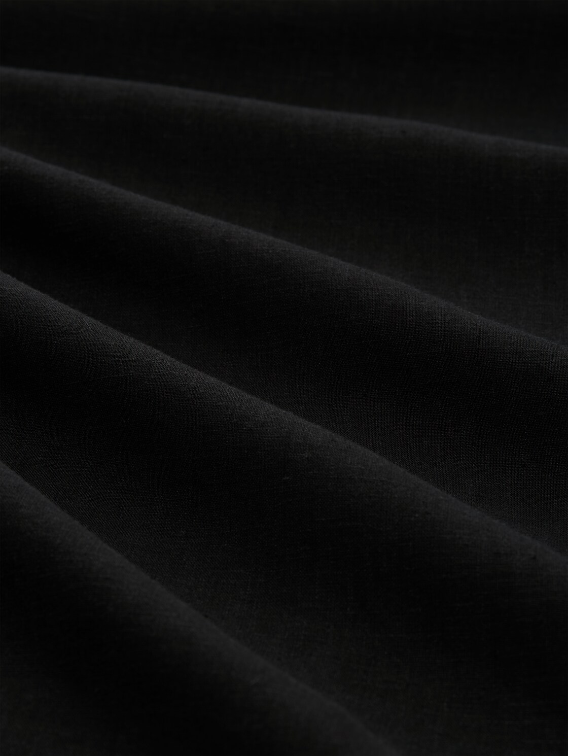 Midi-Kleid mit Leinenanteil - deep black - Material-Ansicht