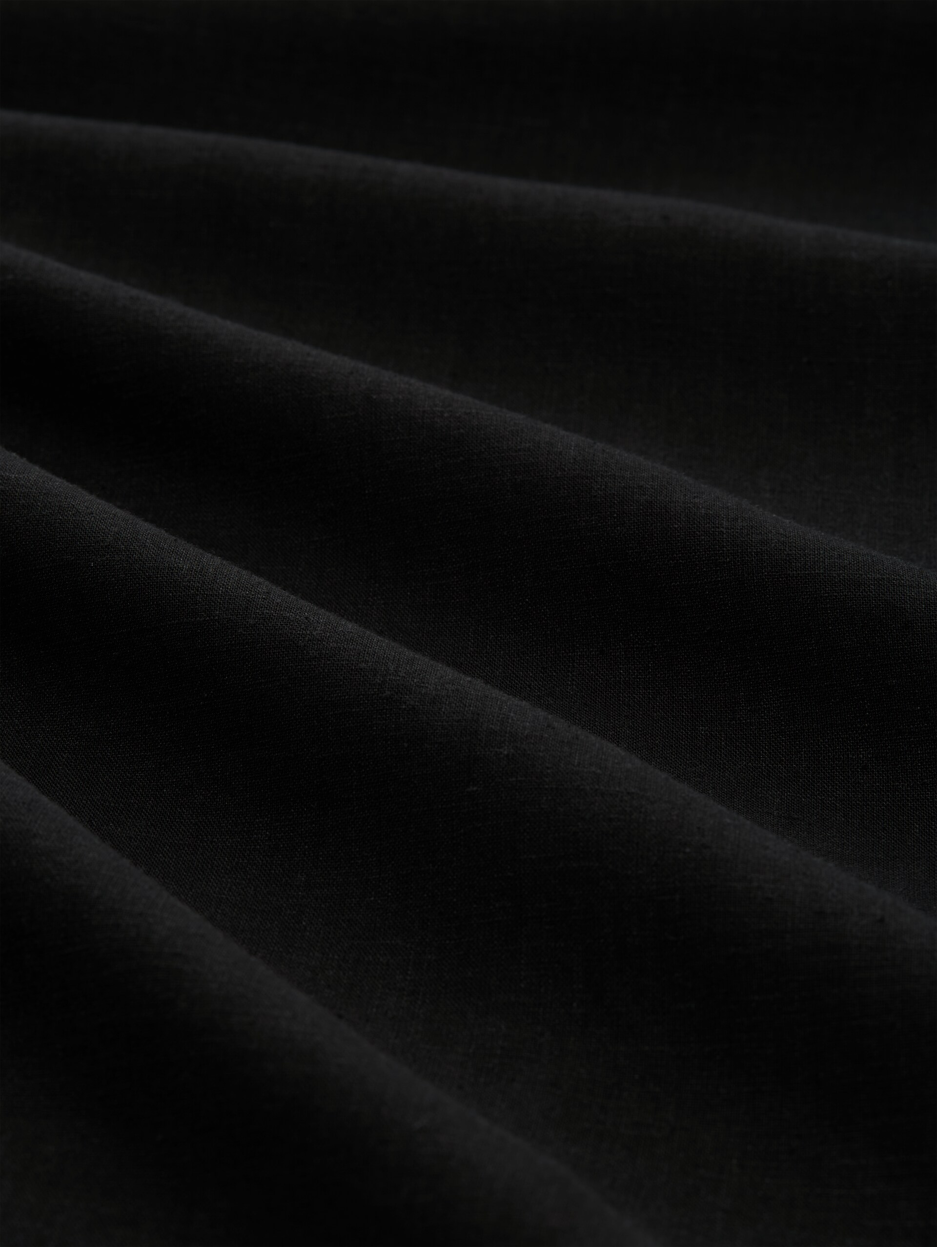 Midi-Kleid mit Leinenanteil - deep black - Material-Ansicht