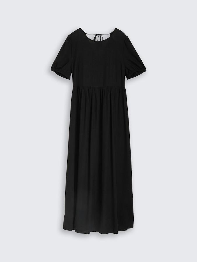 Midi-Kleid mit Leinenanteil von Denim Female, deep black