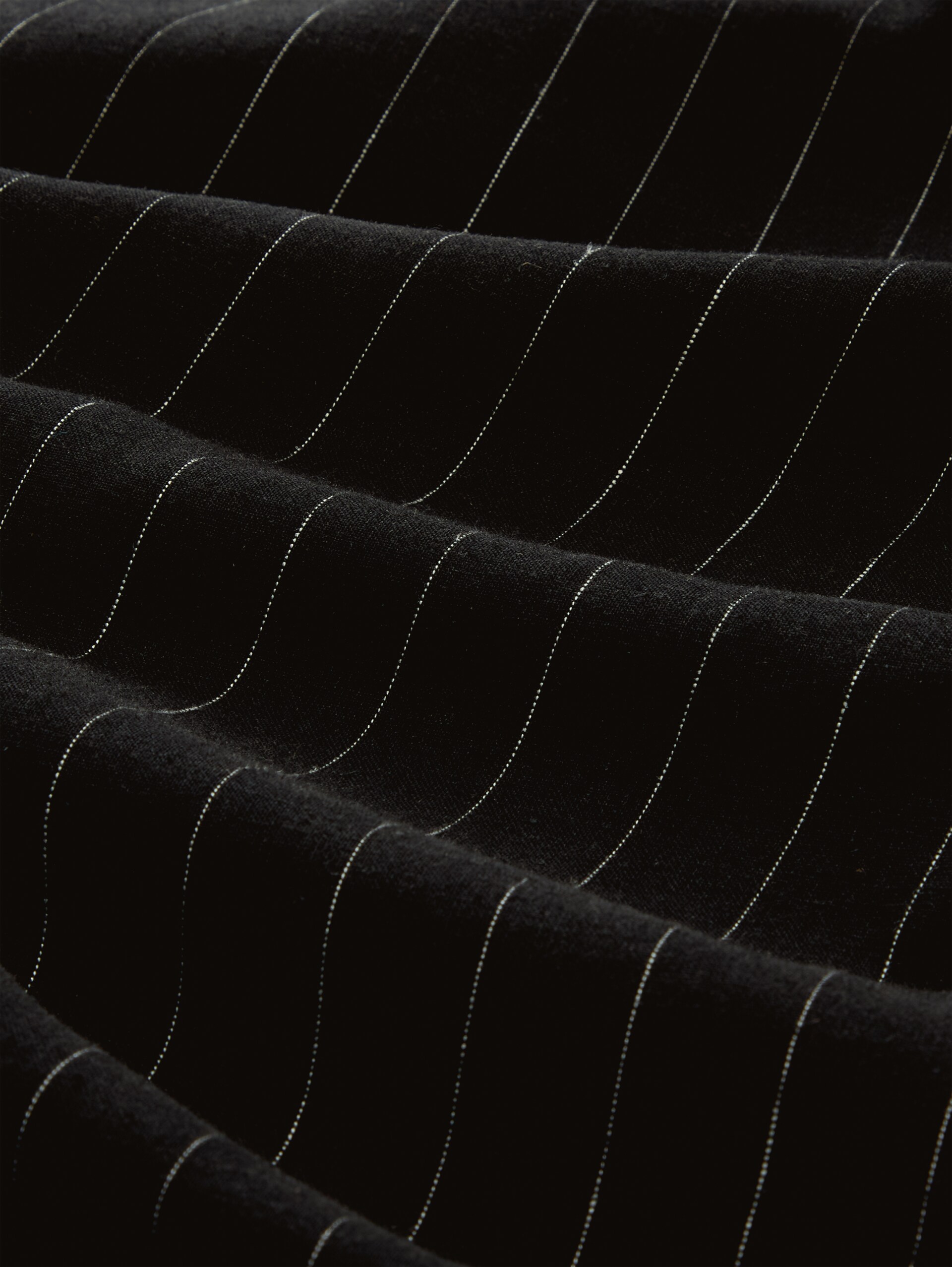 Combinaison en lin - black beige vertical stripe - Vue de la matière