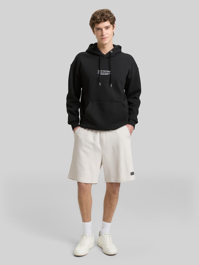 Relaxed Sweat-Shorts von Denim Male, greyish white