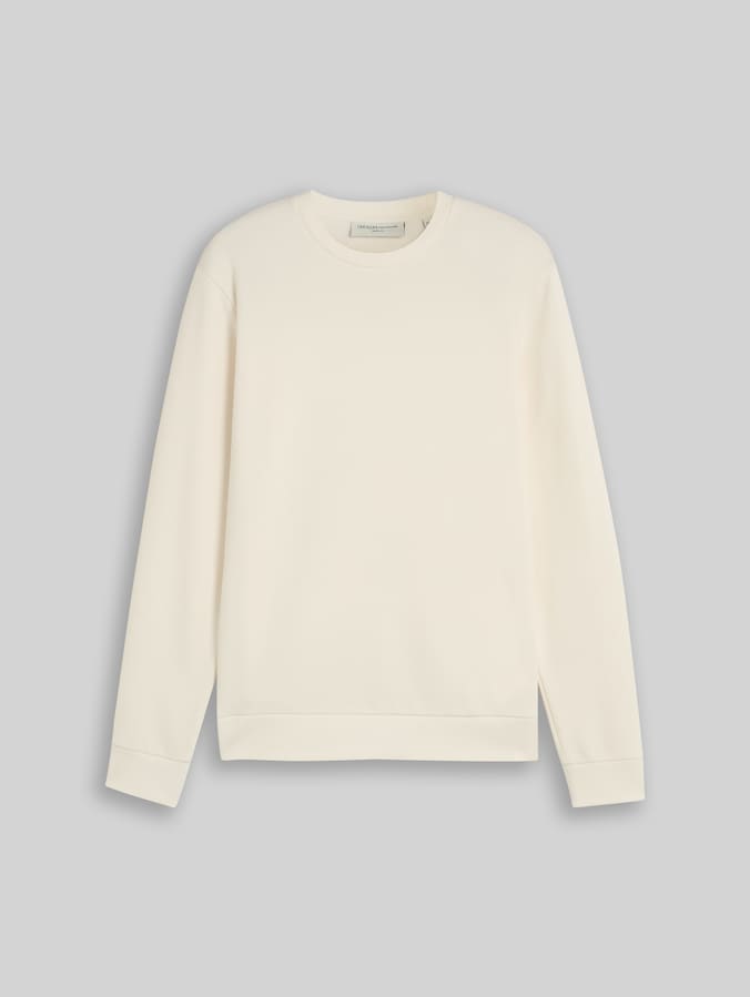 Basic Sweatshirt von Denim Male, Gardenia White