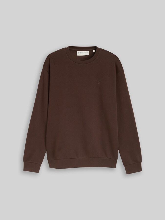 Basic Sweatshirt von Denim Male, cool dark brown