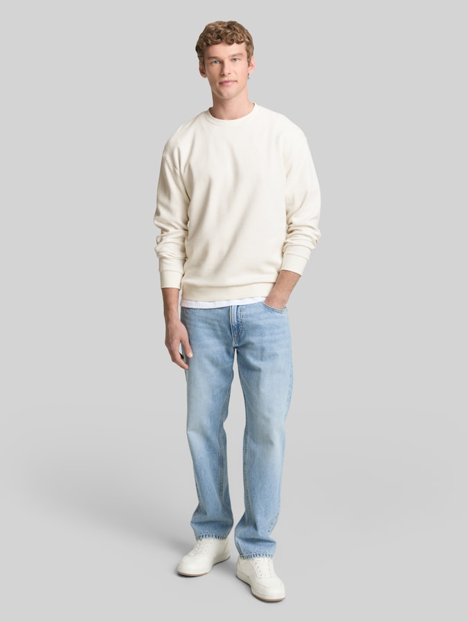 Sweatshirt aus Baumwolle von Denim Male, Wool White